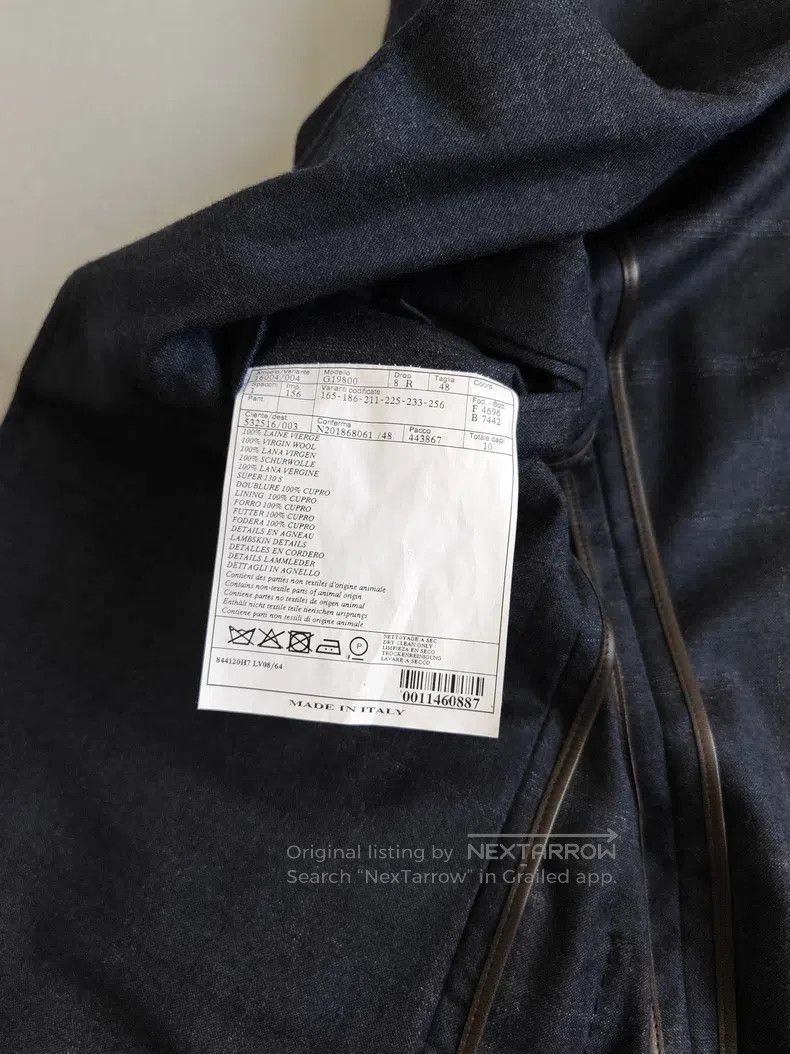 Hermes Hermes Men's wool suit jacket coat, blue-gray version, 100 Size 48R - 6 Thumbnail
