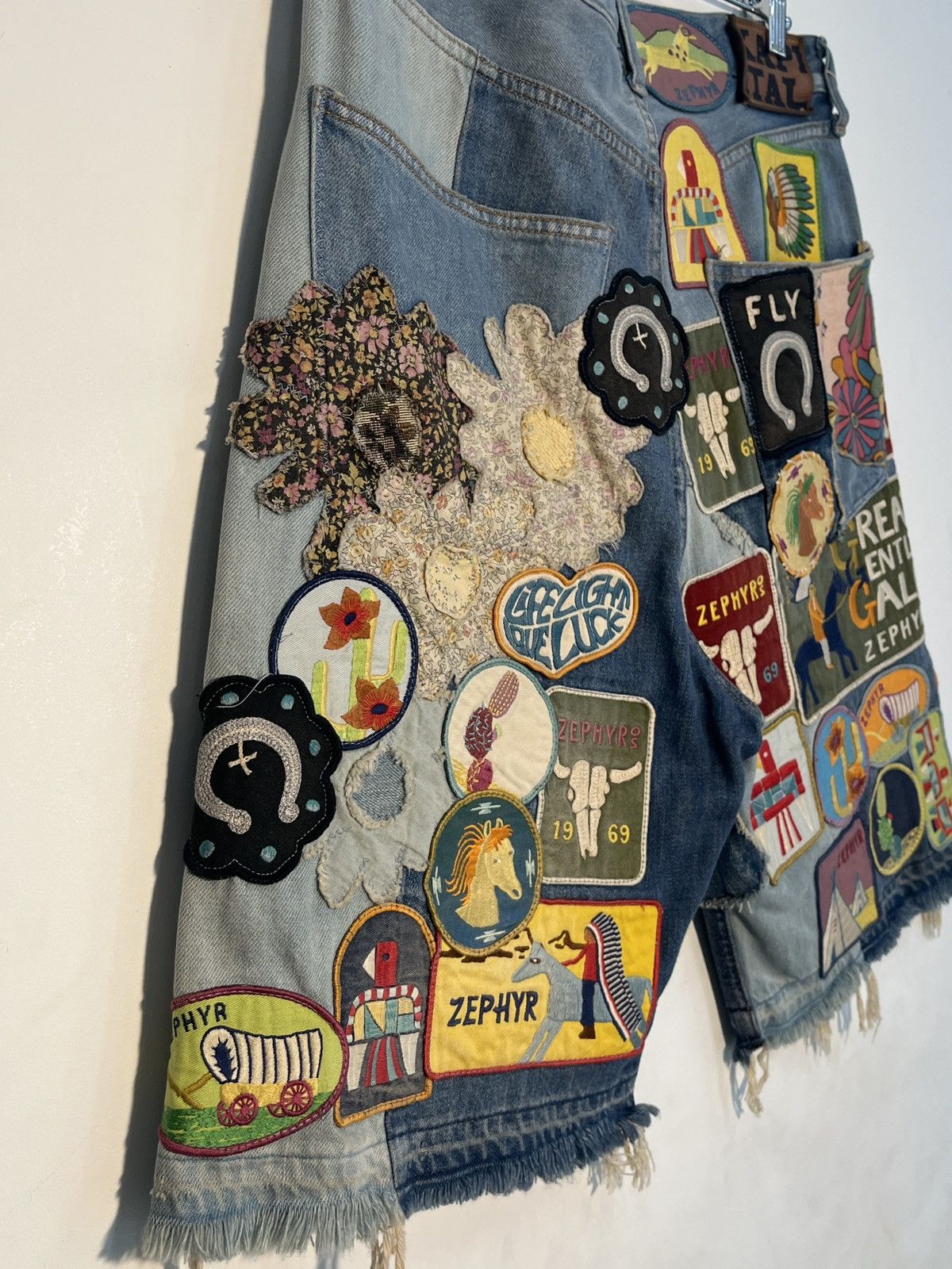 Kapital Kapital Zephyros Remake Denim shorts “indigo processing” Size US 32 / EU 48 - 10 Thumbnail