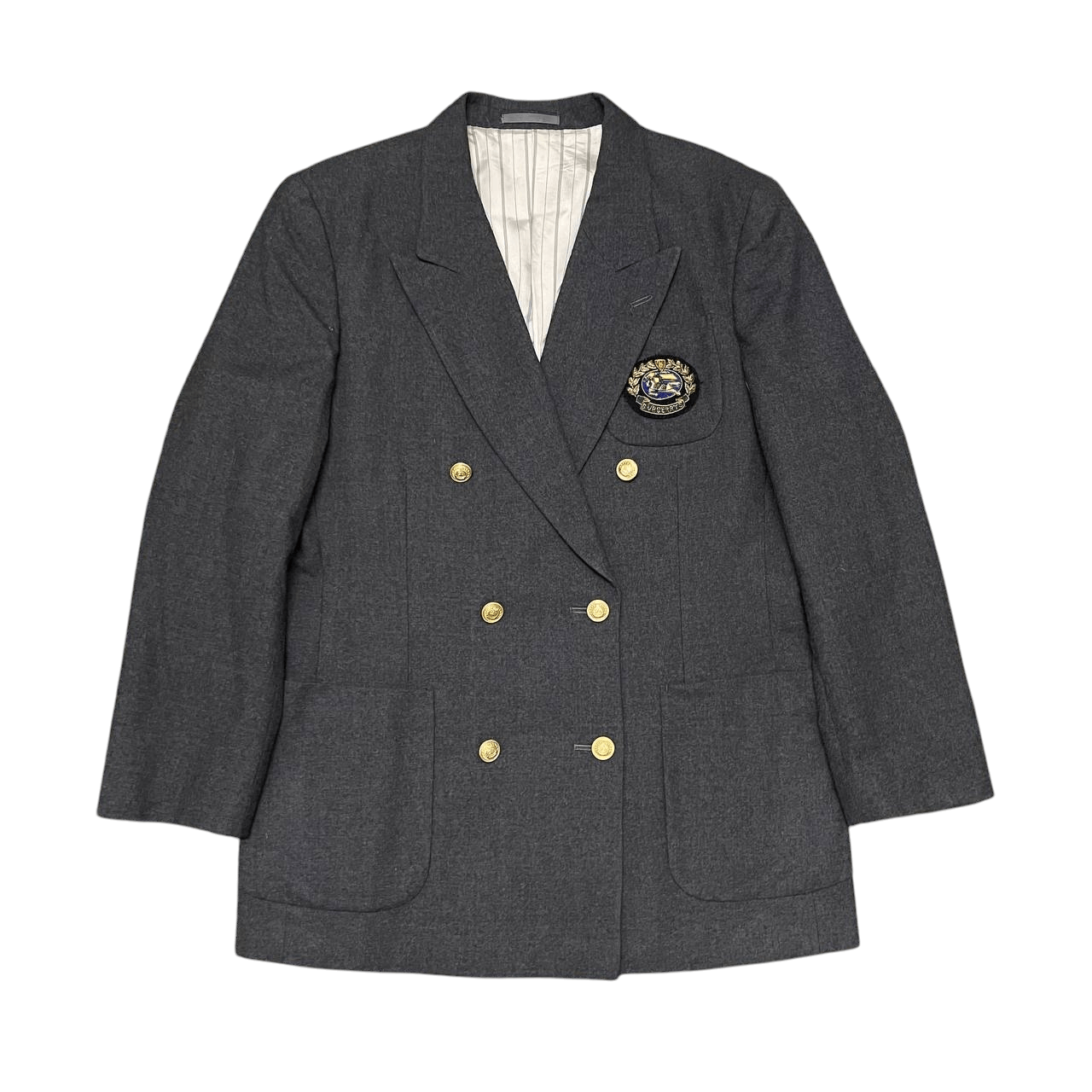 Burberry Vintage 90's Burberry Gold Button Wool Coat Blazer Size US M / EU 48-50 / 2 - 1 Thumbnail
