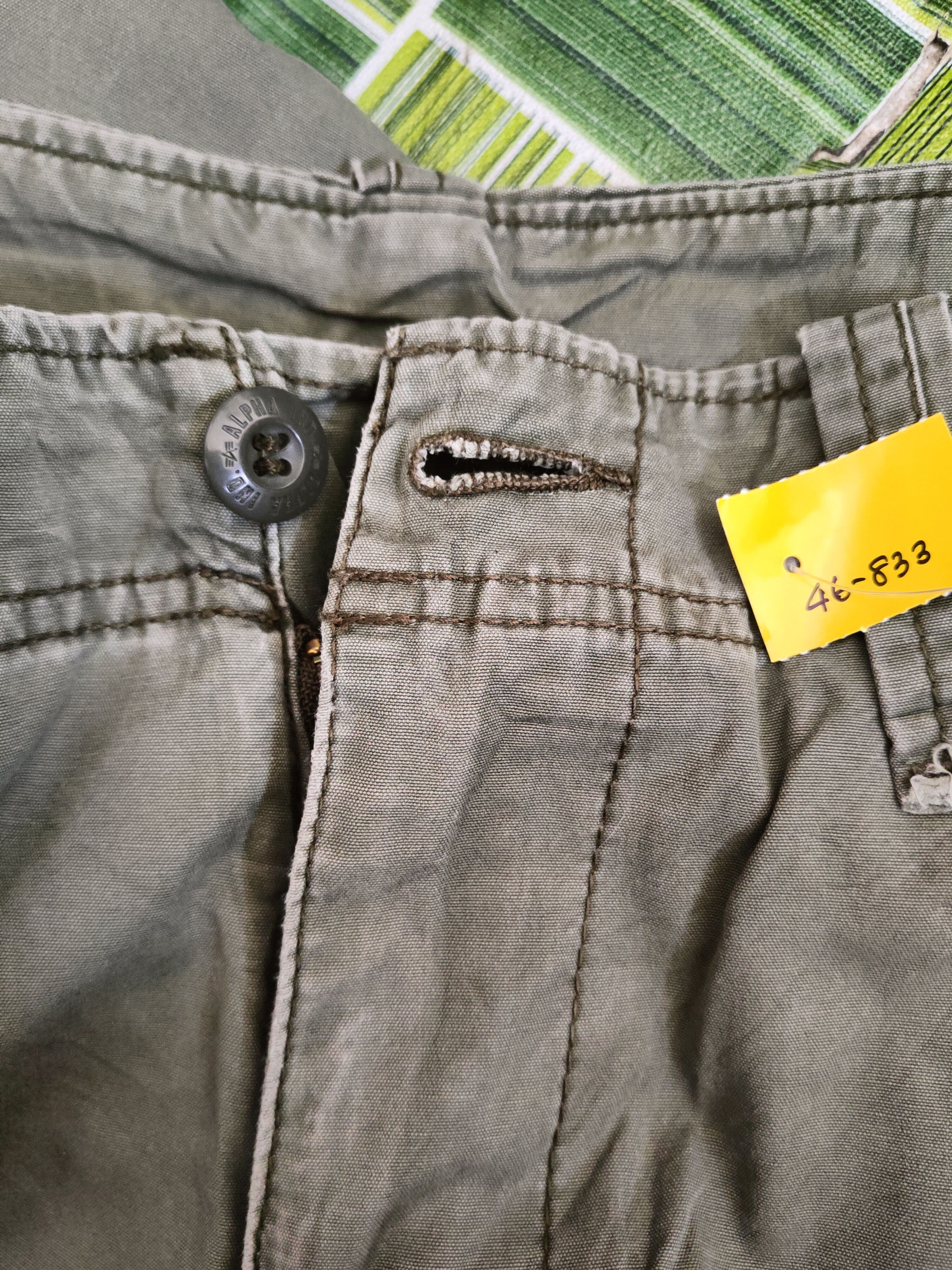 Alpha Industries DL Alpha Industries Green Multipocket Cargo Pants #46-833 Size US 33 - 15 Thumbnail