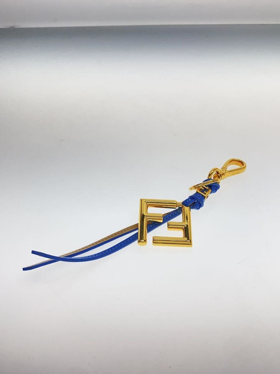 Fendi Fendi Leather Keychain Blue Size ONE SIZE - 4 Thumbnail
