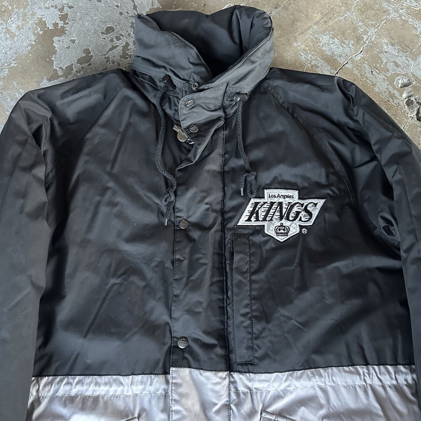 NHL × Pro Player × Vintage Vintage 90s Pro Player Kings Reversible Parka Puffer Jacket Size US L / EU 52-54 / 3 - 6 Thumbnail