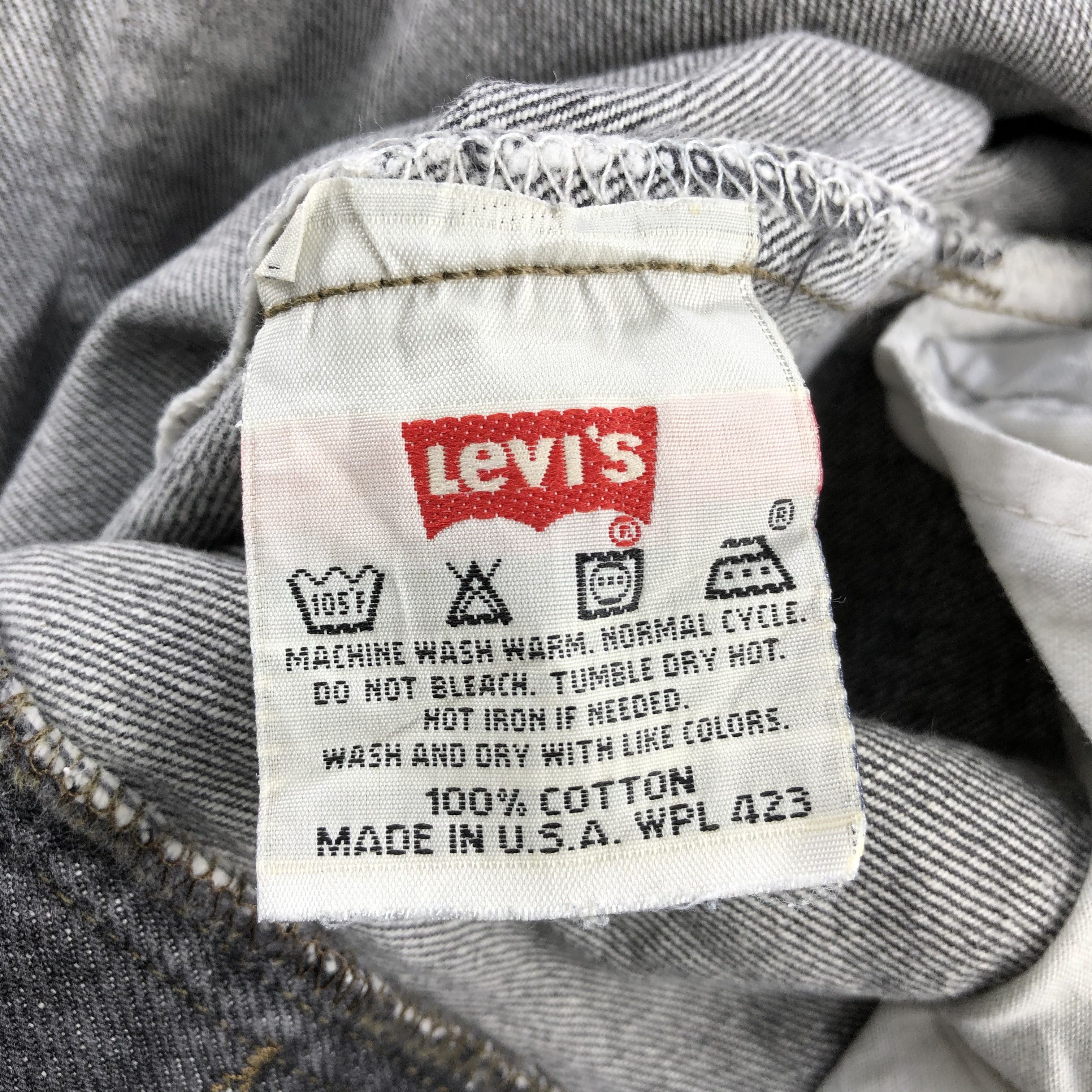 Levi's Vintage 90s Levis 501 Faded Black Jeans-JM2581 Size US 33 - 14 Thumbnail