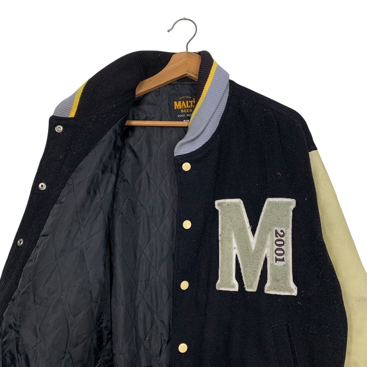 Japanese Brand Y2K Malt Beer Leather Varsity Jacket Size US M / EU 48-50 / 2 - 10 Thumbnail