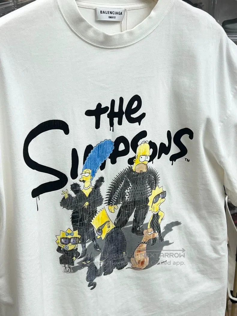 Balenciaga Balenciaga The Simpsons White T-shirt. Size US M / EU 48-50 / 2 - 2 Thumbnail