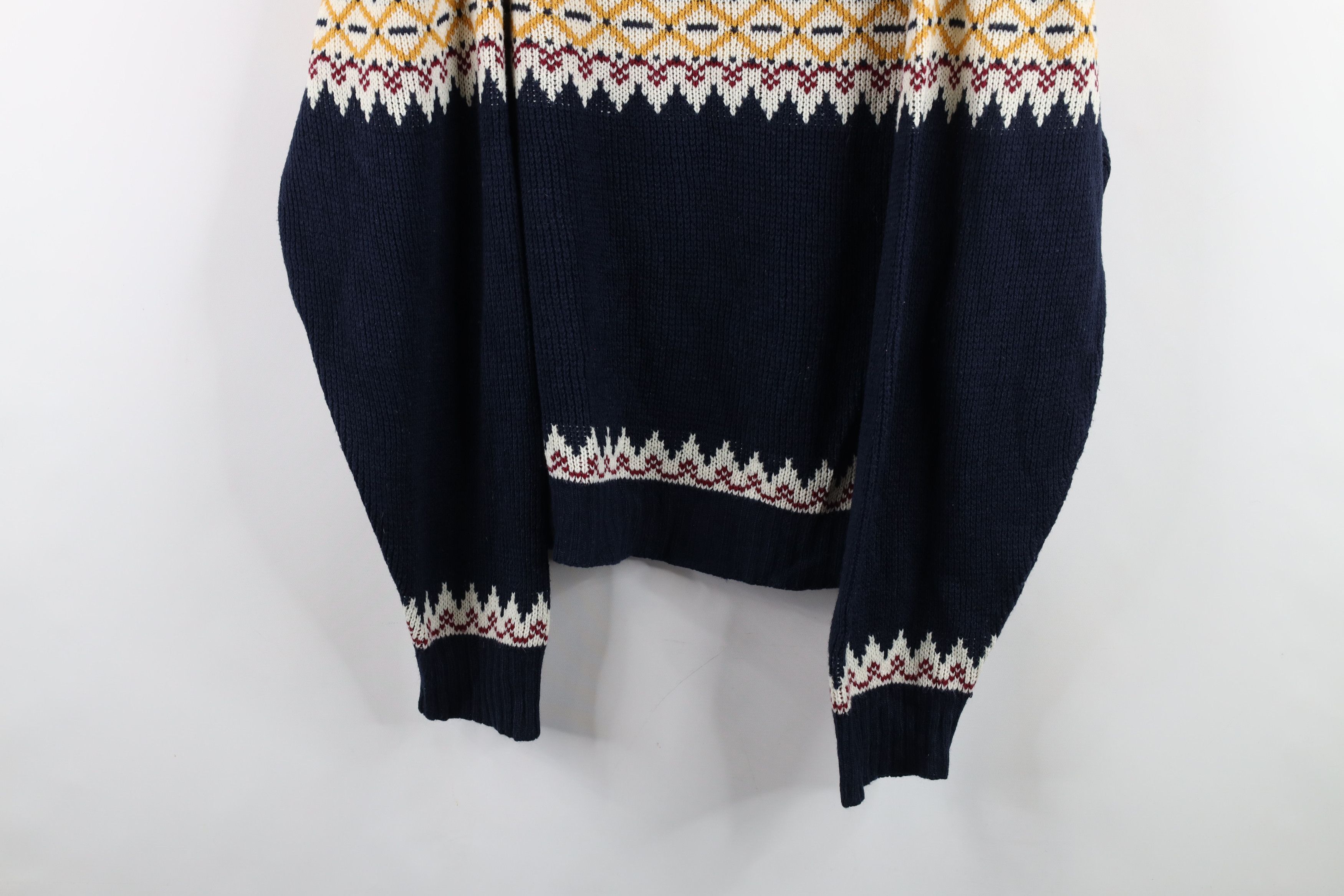 Vintage Vintage 70s Streetwear Fair Isle Boxy Fit Sweater Acrylic Size XL / US 12-14 / IT 48-50 - 3 Thumbnail