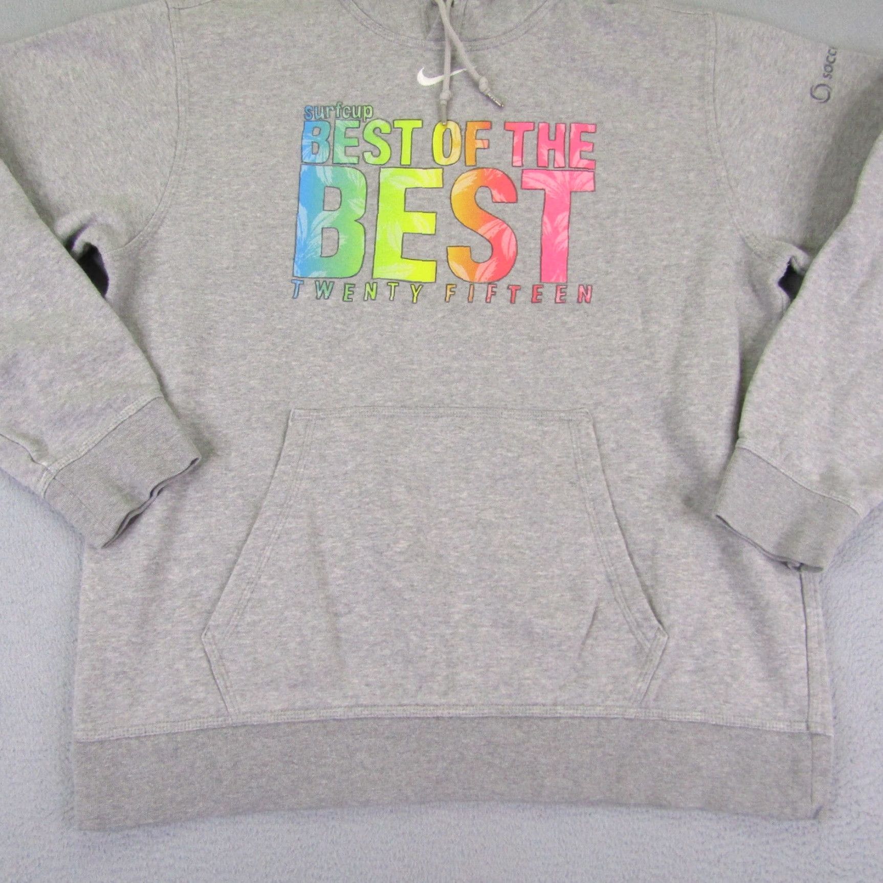 Nike Nike Hoodie Mens M Gray Pullover Surfcup 2015 Surfer Swoosh Logo Outdoor Sports Hooded Pockets Size US M / EU 48-50 / 2 - 4 Thumbnail