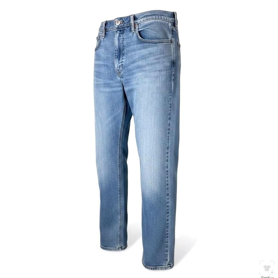 Levi's Levi's 502 Jeans Mens 36x30 Blue Light Wash Tapered Stretch Denim Zip Fly Regular Fit 5-Pocket Blue Mens Size US 36 / EU 52 - 2 Thumbnail