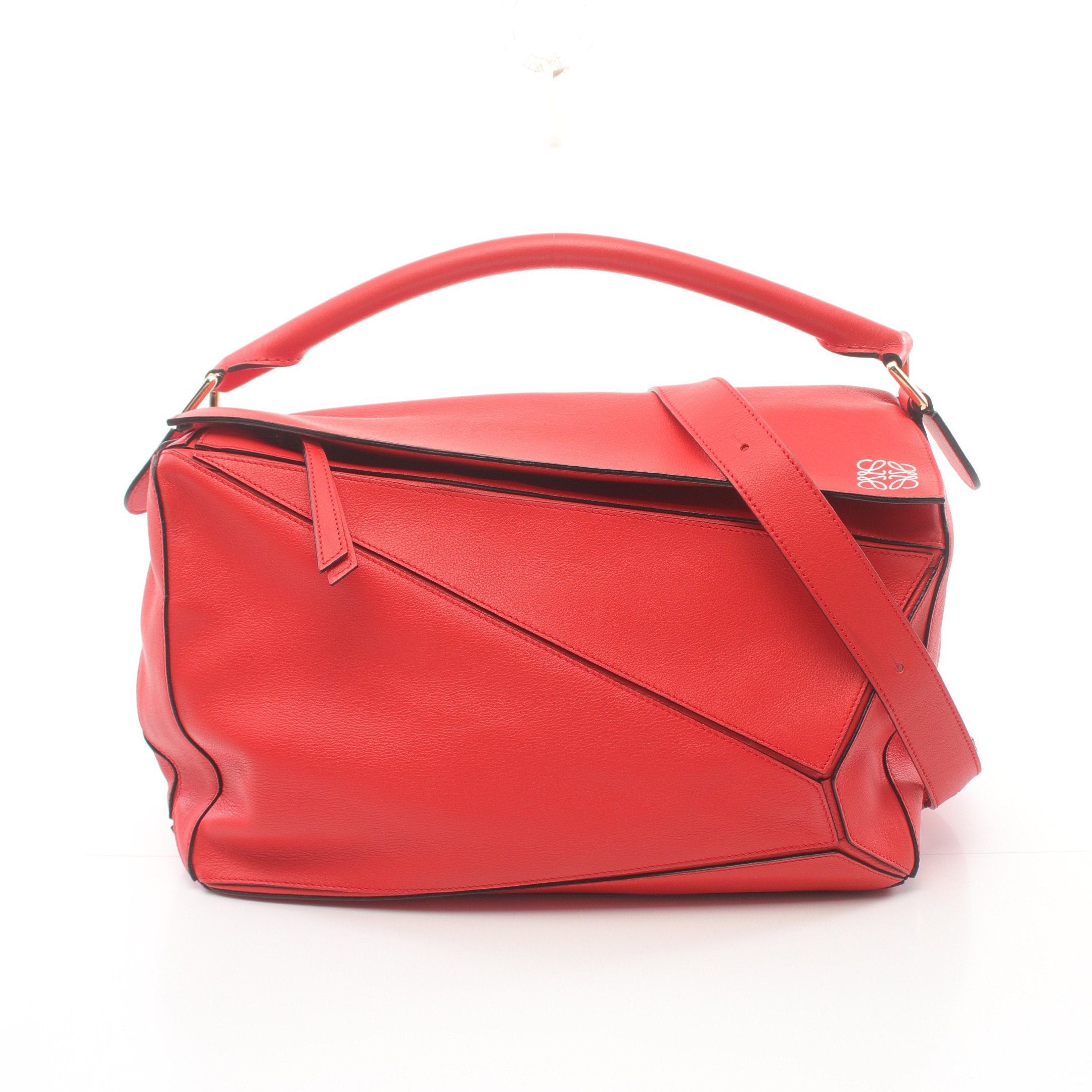 Loewe Puzzle Bag Large Handbag Leather Red