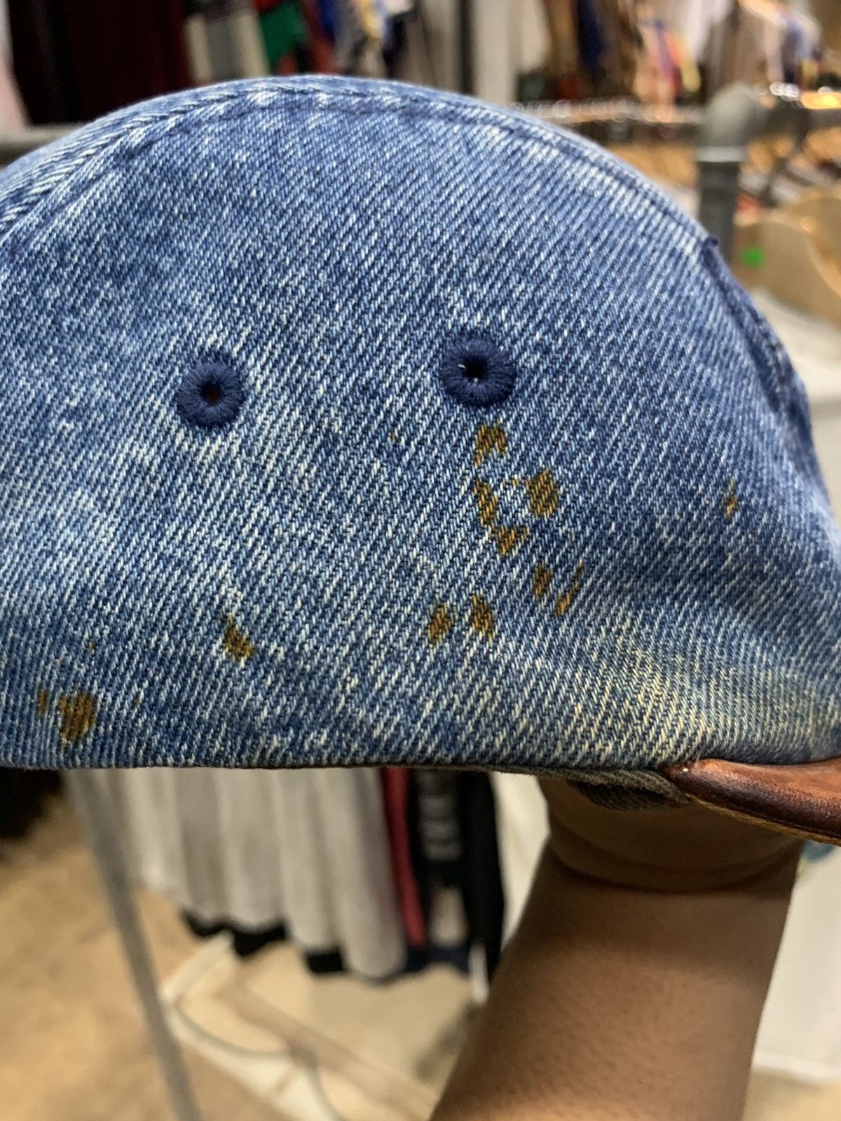 Supreme SUPREME DENIM LEATHER 5 PANEL CAP Size ONE SIZE - 6 Thumbnail