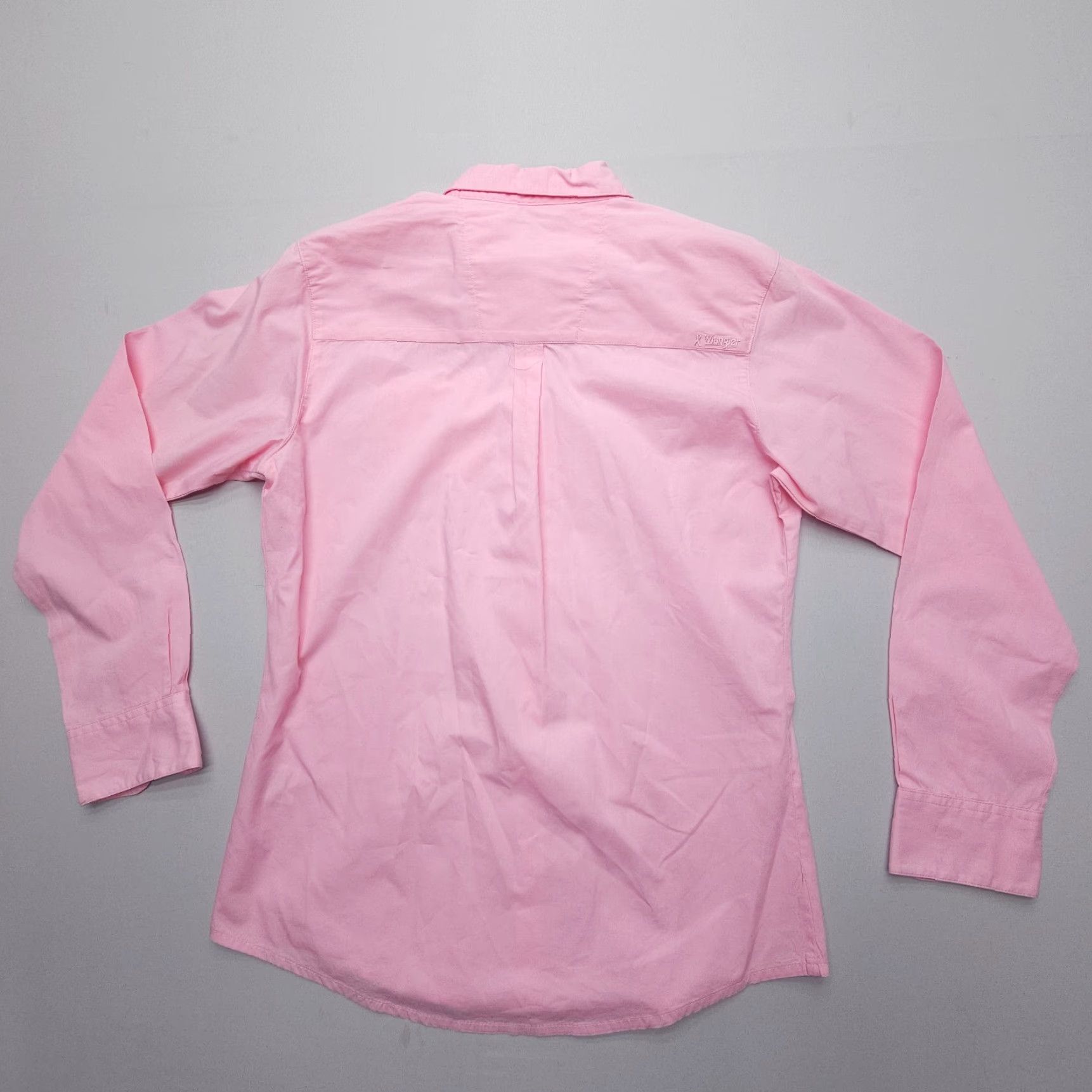 Wrangler Wrangler Western Shirt Womens Medium Pink Breast Cancer Ribbon Long Sleeve Button Up Shirt Size M / US 6-8 / IT 42-44 - 2 Thumbnail