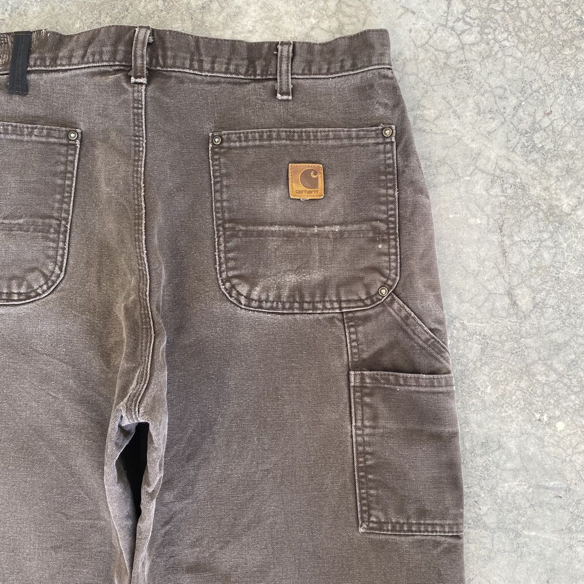Carhartt VTG Carhartt Double Knee Faded Brown Carpenter Pants Size US 35 - 20 Thumbnail
