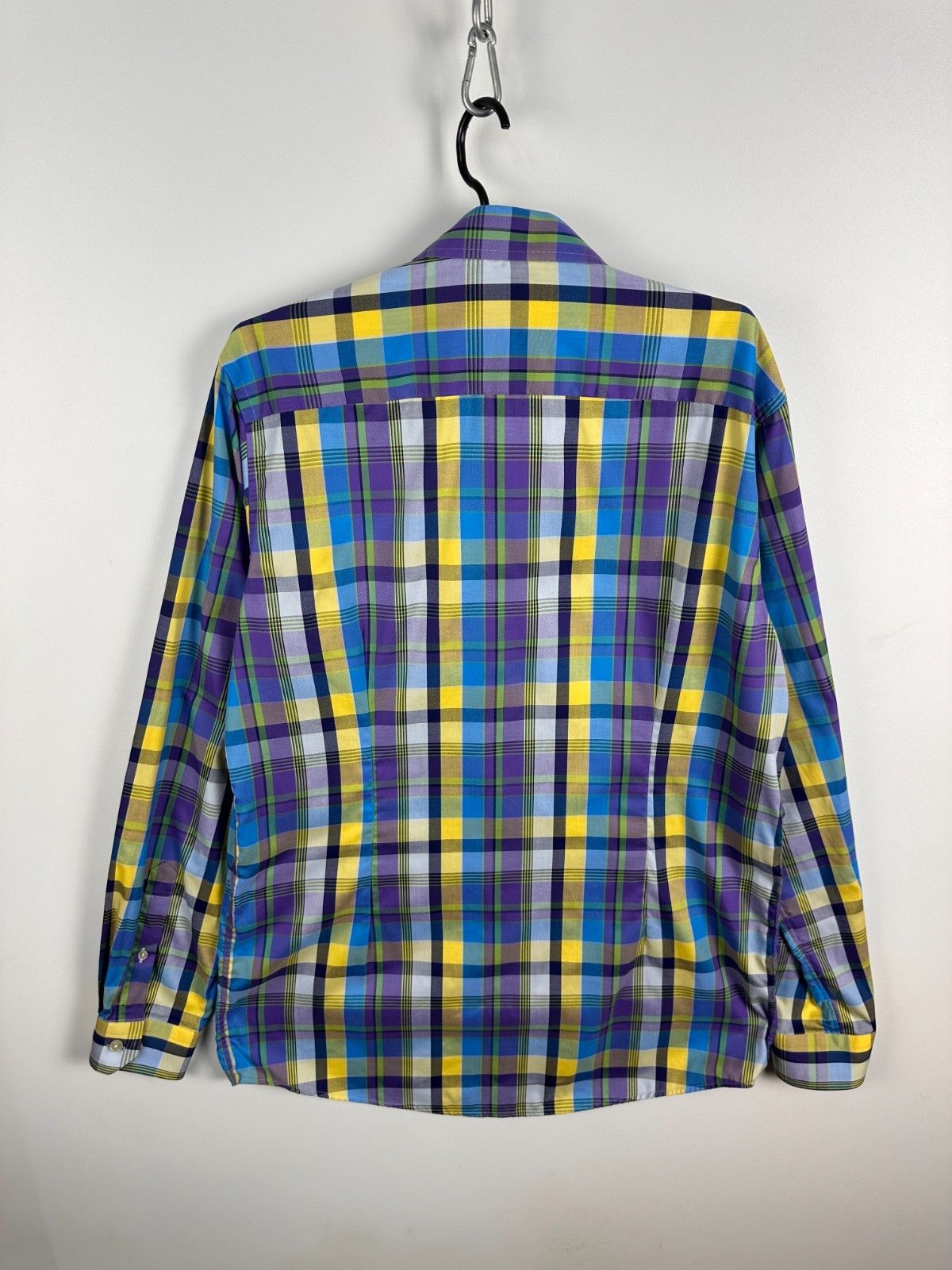 Eton Eton Long Sleeve Checkered Shirt Blue Yellow Size 42 16 1\2 Size US M / EU 48-50 / 2 - 7 Thumbnail