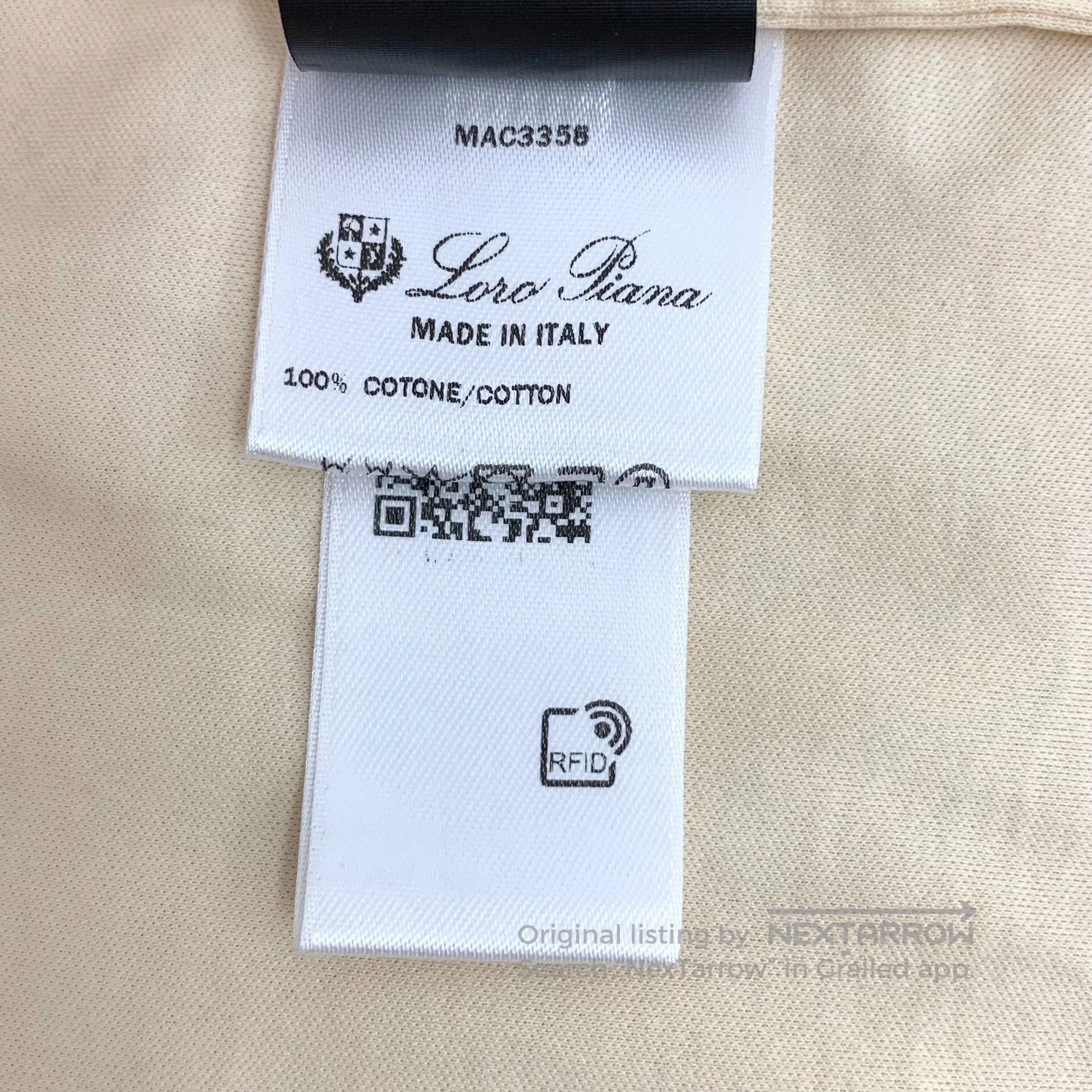 Loro Piana Loro Piana Light Yellow Logo Embroidered Cotton Short Slee Size US XS / EU 42 / 0 - 9 Thumbnail