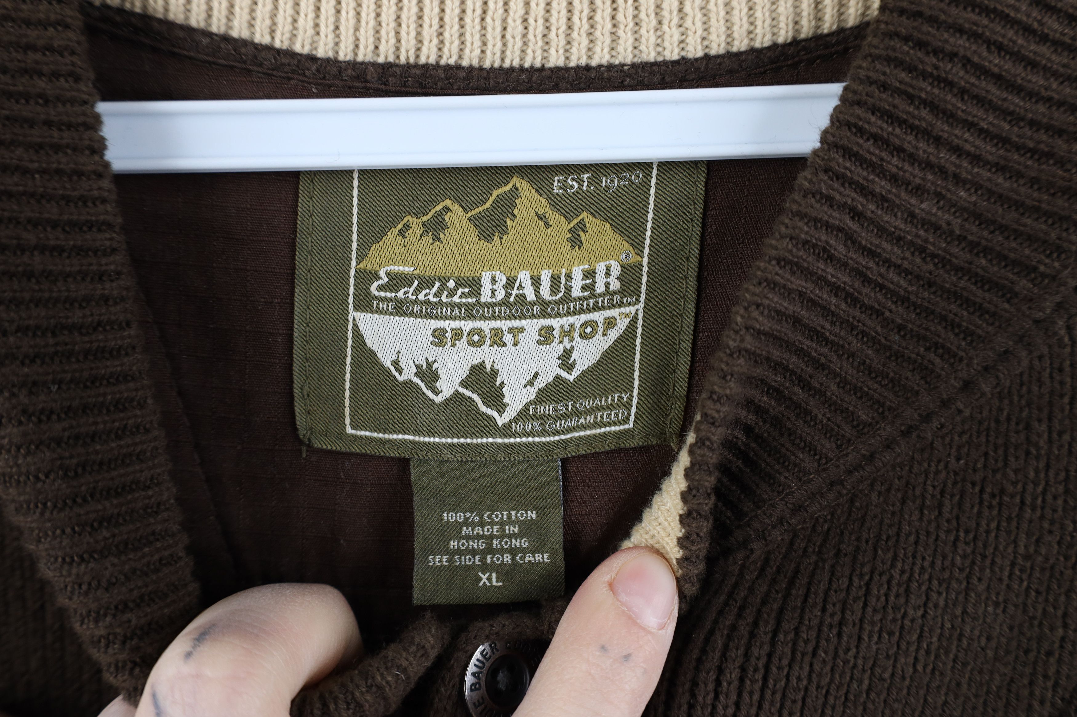 Eddie Bauer × Vintage Vintage Eddie Bauer Heavyweight Knit Commando Sweater Brown Size US XL / EU 56 / 4 - 9 Thumbnail