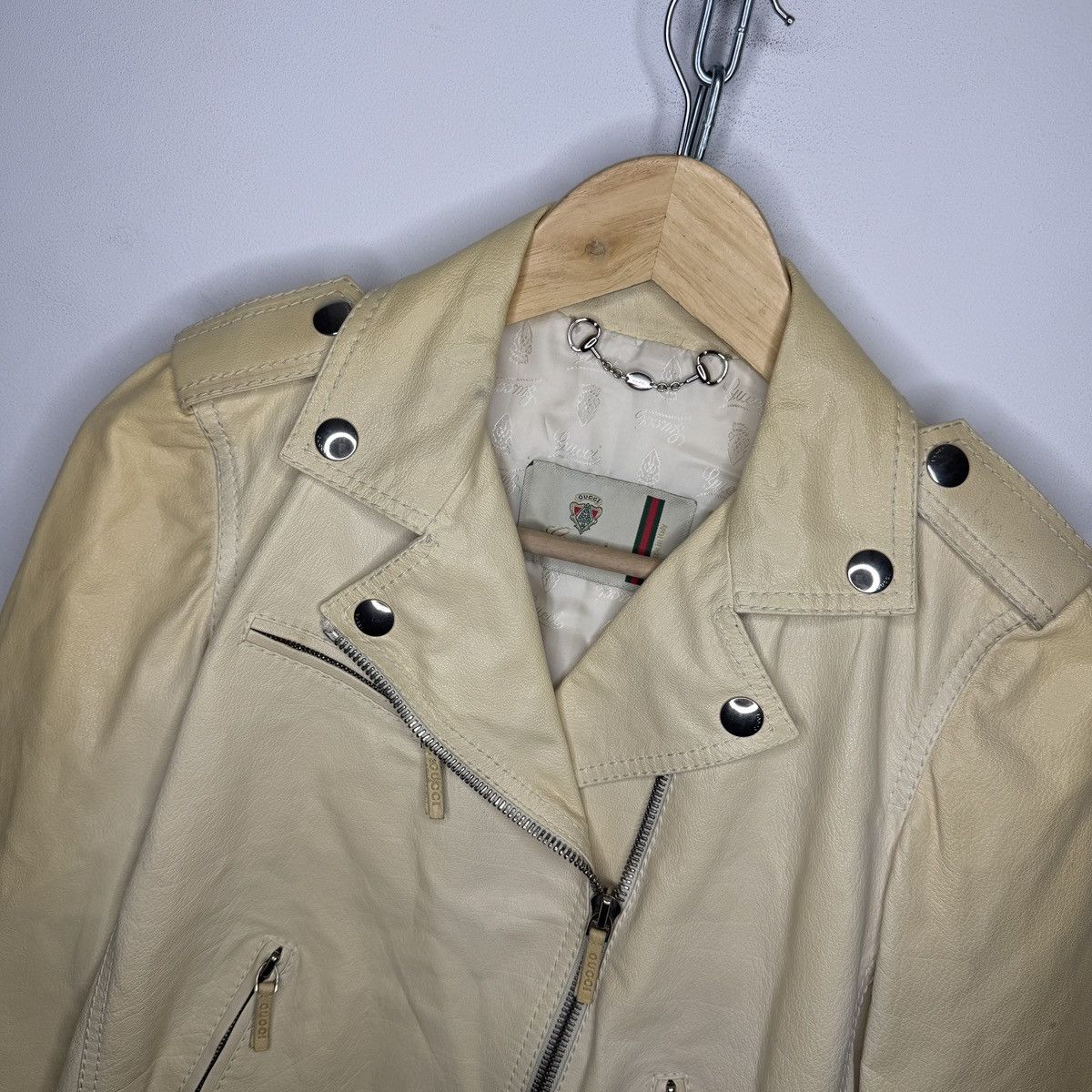 Gucci Gucci Leather Jacket Biker by Tom Ford Y2K Size XS / US 0-2 / IT 36-38 - 4 Thumbnail