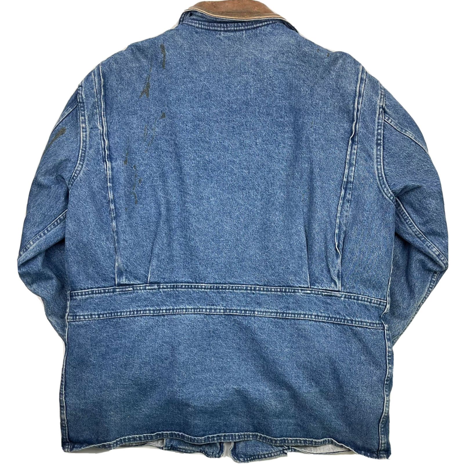 Vintage VINTAGE Woolrich Wool Lined Denim Chore Coat Jacket Aztec Southwest L Made in USA Mens Size US L / EU 52-54 / 3 - 4 Thumbnail