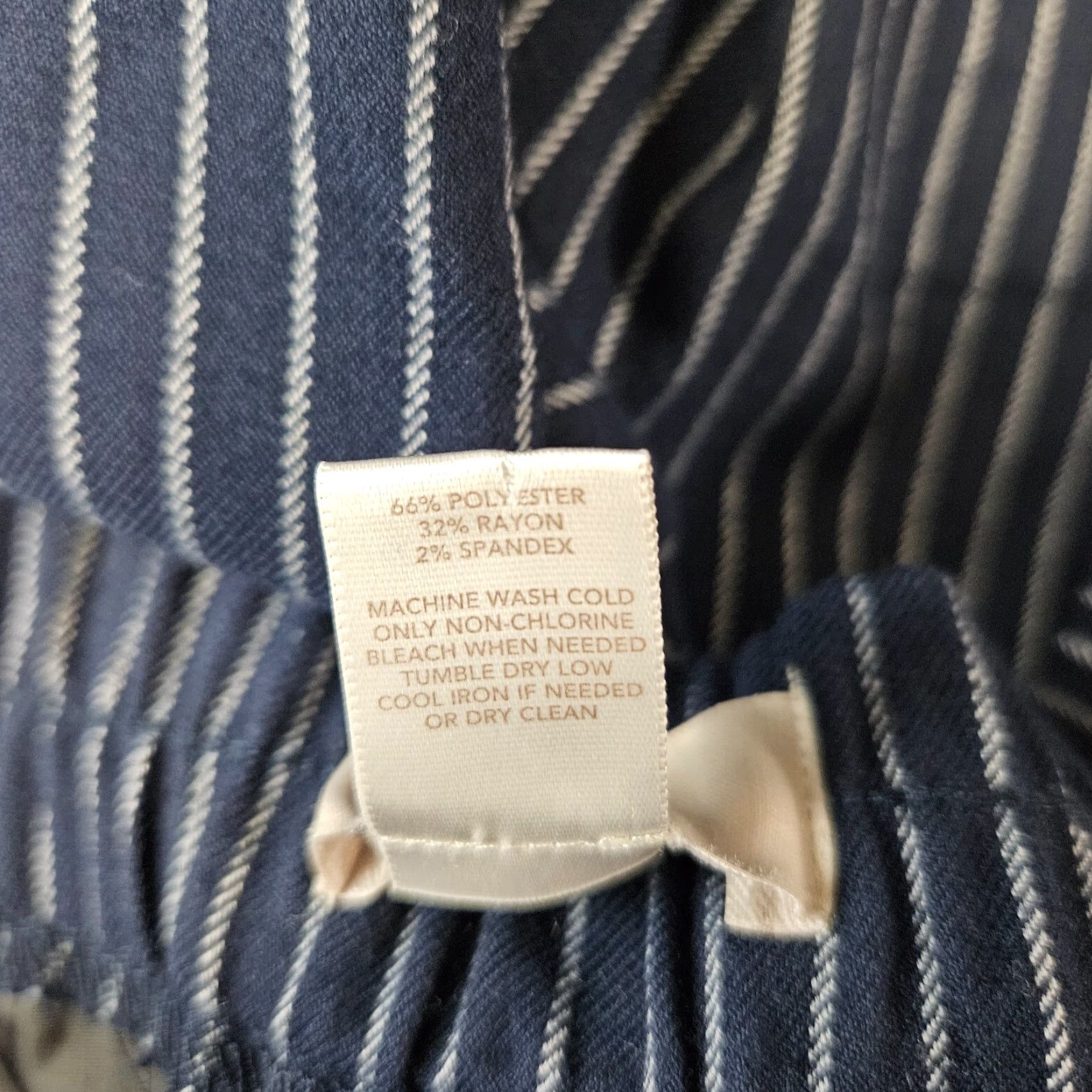 Loft LOFT Ann Taylor Womens Original Straight Cropped Pants Sz 10 Blue White Stripe Size 32" / US 10 / IT 46 - 6 Thumbnail