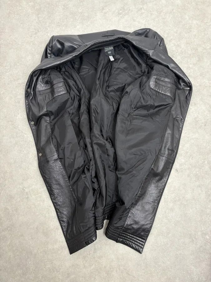 Jean Paul Gaultier 2000s Jean Paul Gaultier Black Premium Leather Long Coat Size US L / EU 52-54 / 3 - 8 Thumbnail