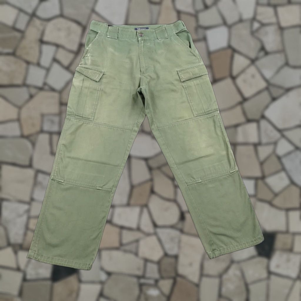 Vintage 5.11 Tactical Pants Mens Medium Green Cargo Twill TDU Operator Uniform Utility Size US 31 - 1 Thumbnail