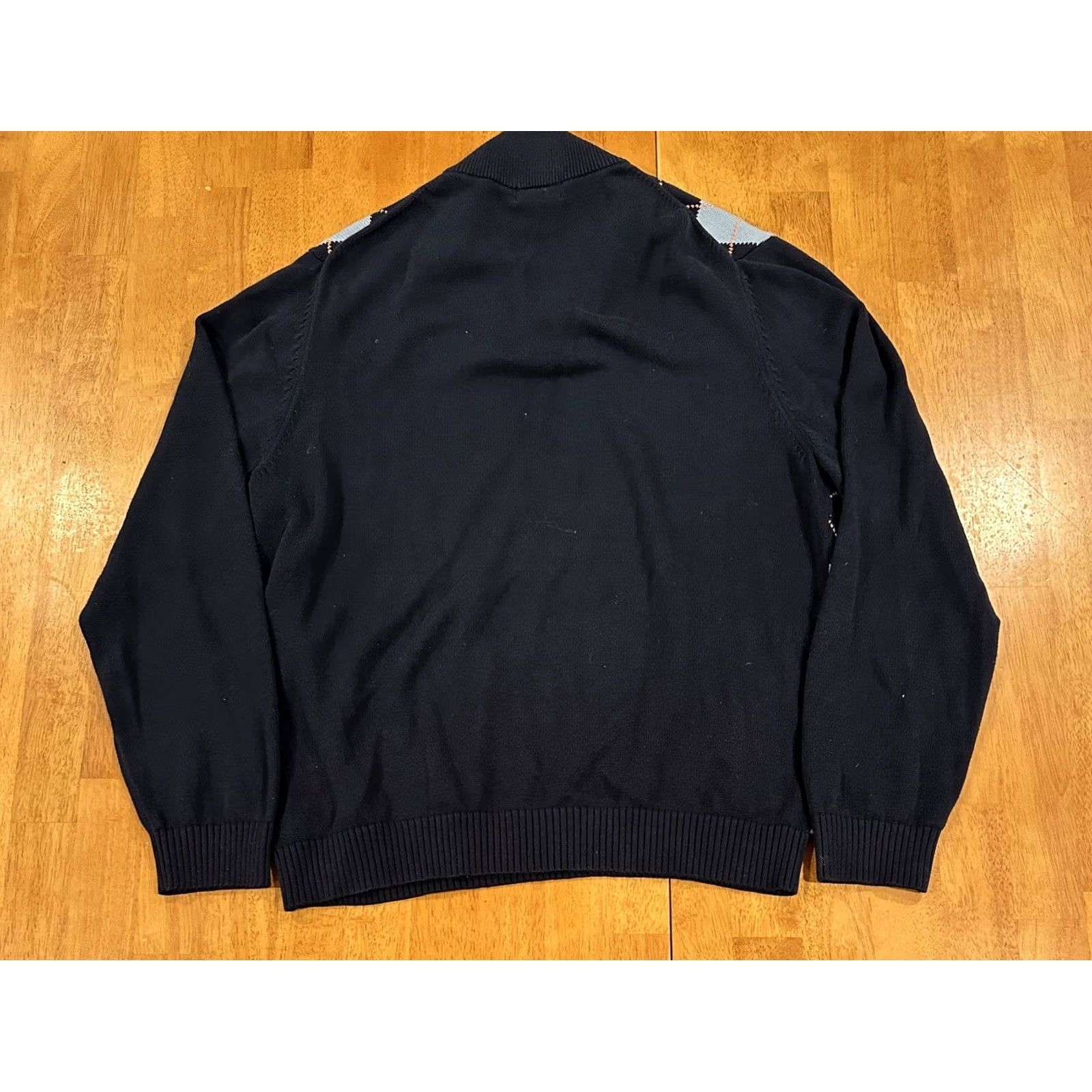 Brooks Brothers BROOKS BROTHERS Mens Sweater 1/4 Zip Long Sleeve Geometric L Black Pullover Mens, Geometric, 1/4 Zip, Large Size US L / EU 52-54 / 3 - 2 Thumbnail