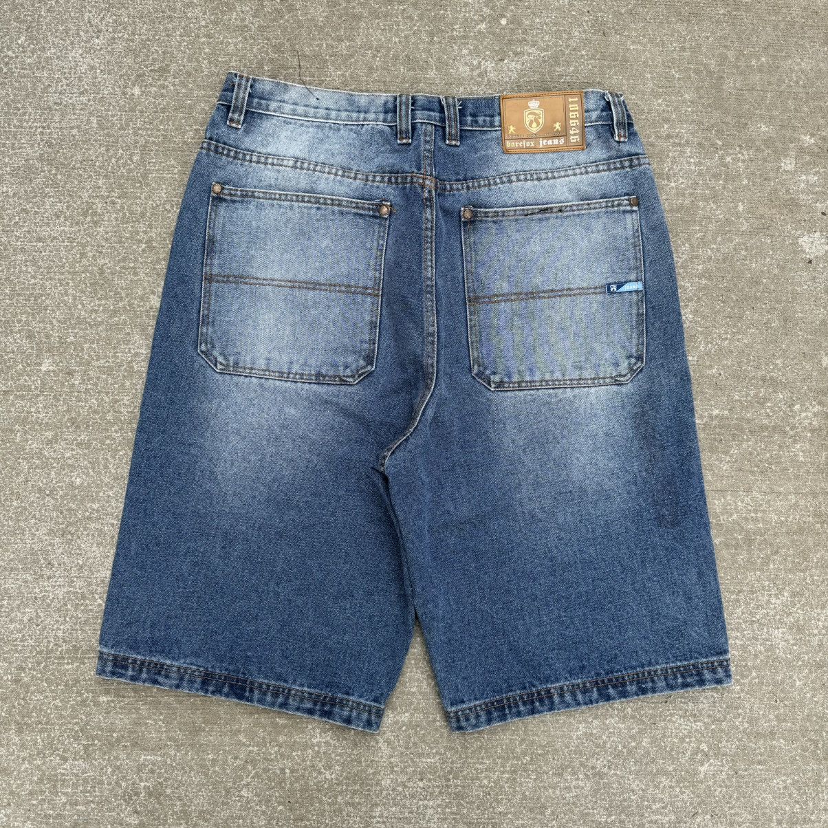 Vintage BAGGY VINTAGE Y2K BARE FOX JNCO STYLE SKATER JEAN SHORTS | Grailed