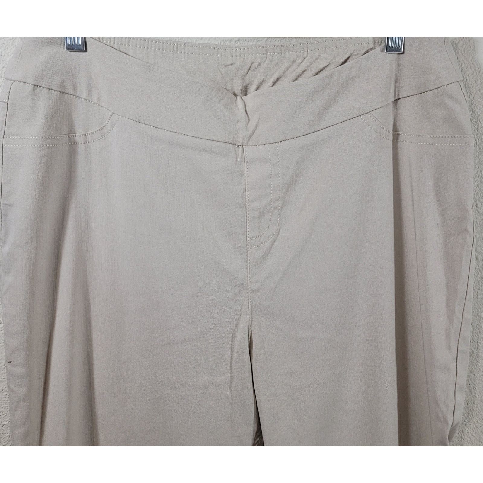 Other Soft Surroundings Tan Boot Cut Stretch Pants Medium NWOT Size 32" / US 10 / IT 46 - 6 Thumbnail