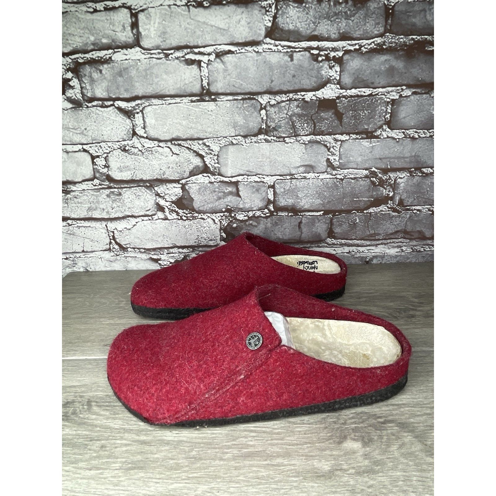 Birkenstock Birkenstock Zermatt Mule Slippers Red Wool Felt Shearling Wo Size US 8.5 / IT 38.5 - 17 Thumbnail