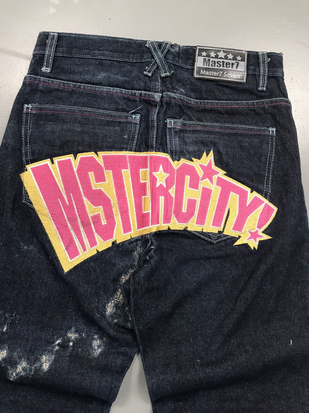 Vintage Vintage master7 big pocket embroidered straight fit denim Size US 29 - 7 Thumbnail