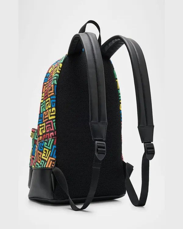 Balmain o1s1wg111225 Size:OS/Labyrinth Canvas Backpack in Multicolor Size ONE SIZE - 2 Thumbnail