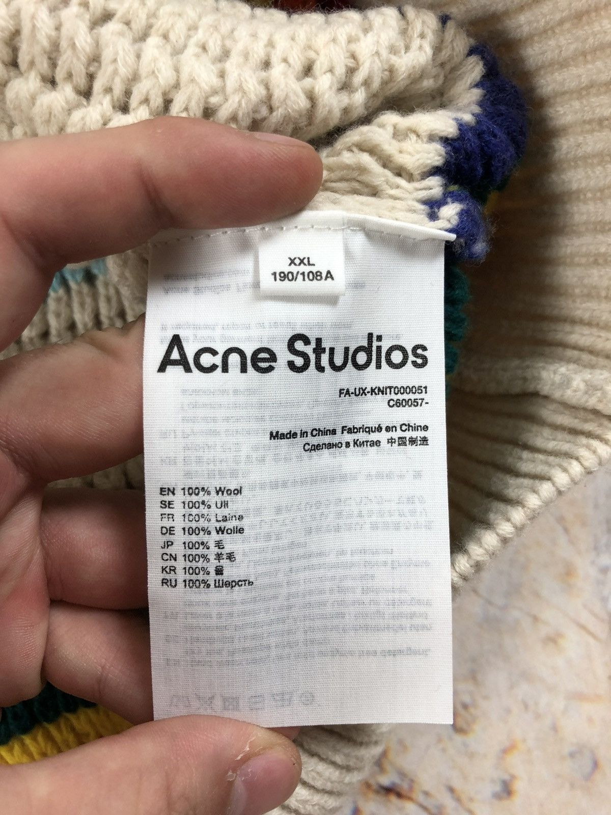 Acne Studios Acne studios beige knit striped vest Size XXL / US 16-18 / IT 52-54 - 4 Thumbnail