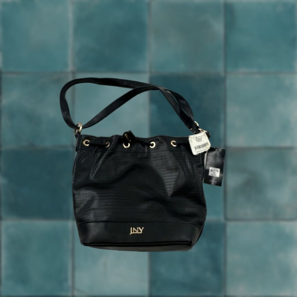 Jones New York Jones New York Signature Bag Crossbody Shoulder Bucket Faux Leather Black Women Size ONE SIZE - 1 Thumbnail
