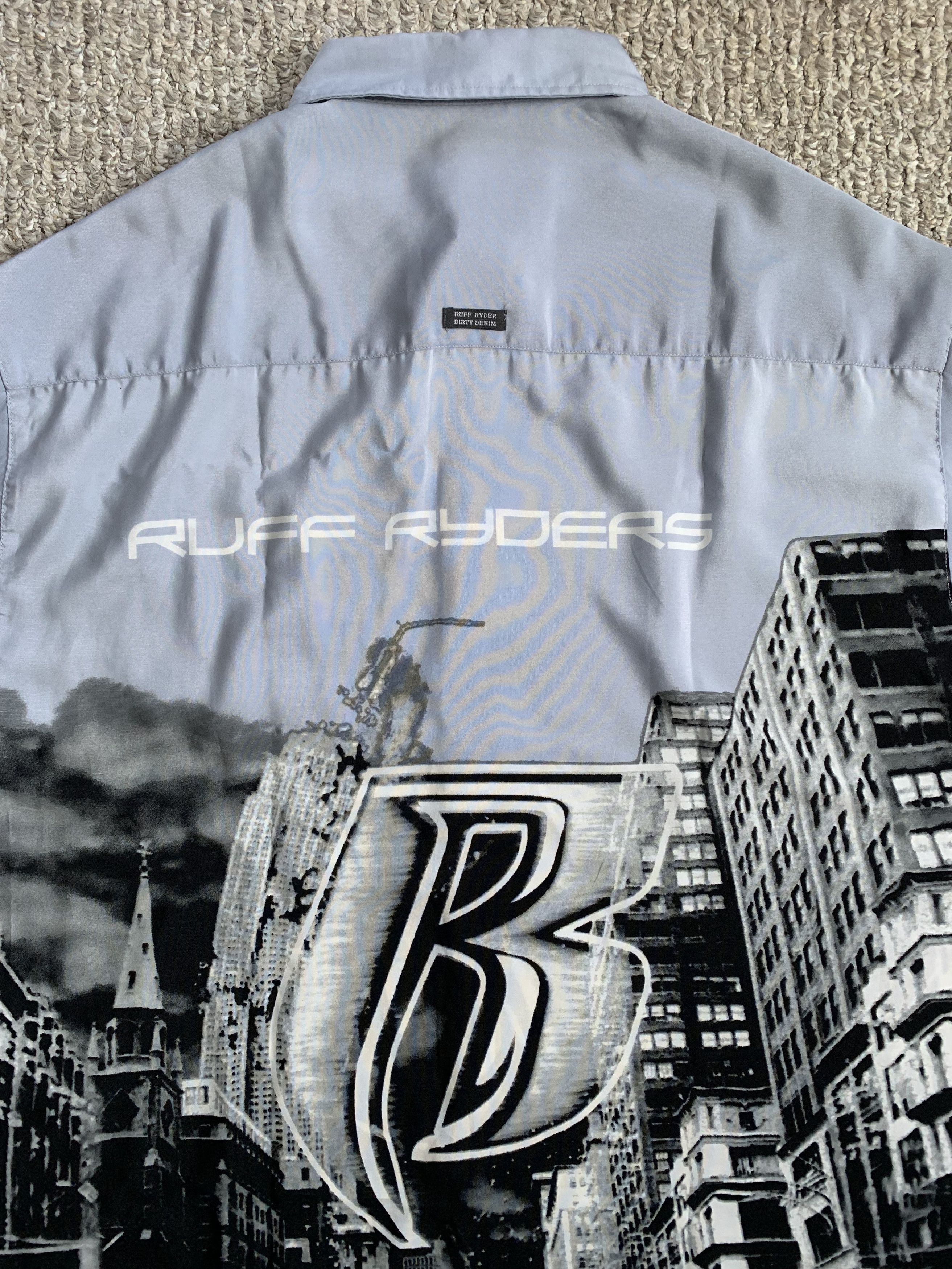 Ruff Ryders Vintage Ruff Ryders Logo Cityscape Button-Up Shirt Size US XL / EU 56 / 4 - 6 Thumbnail