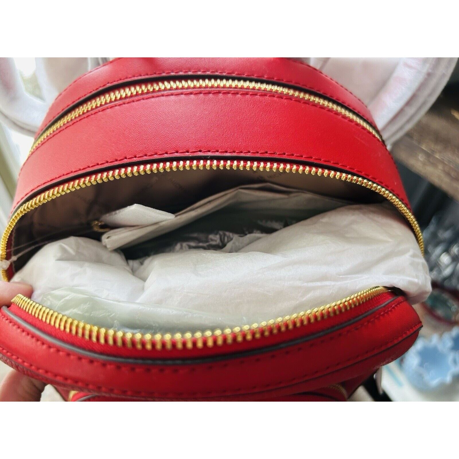 Michael Kors NWT Michael Kors Jaycee Backpack Leather Bright Red MSRP 498 Size ONE SIZE - 15 Thumbnail