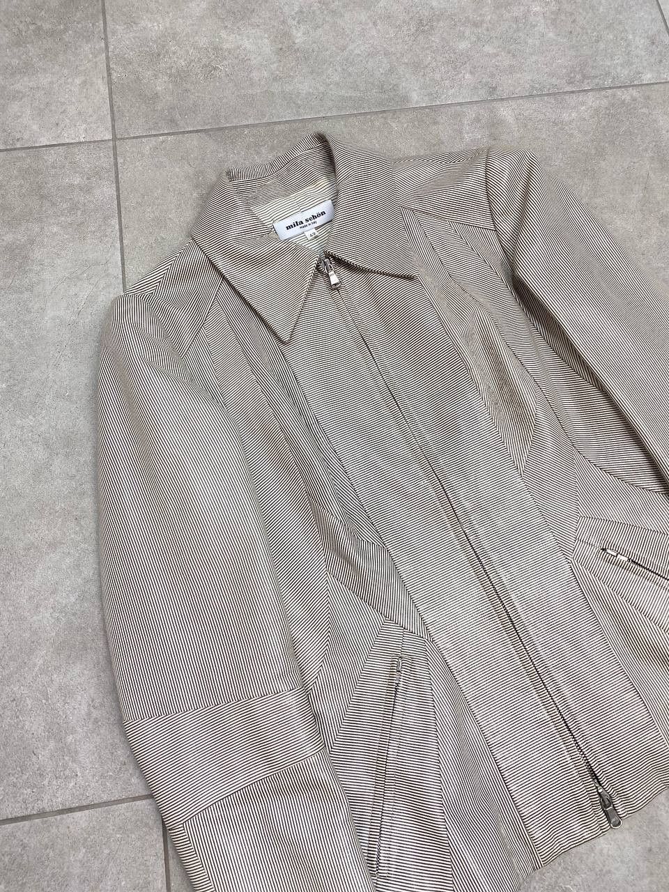 Mila Schon Mila Schon Real Sheepskin Striped Leather Jacket Size M / US 6-8 / IT 42-44 - 4 Thumbnail