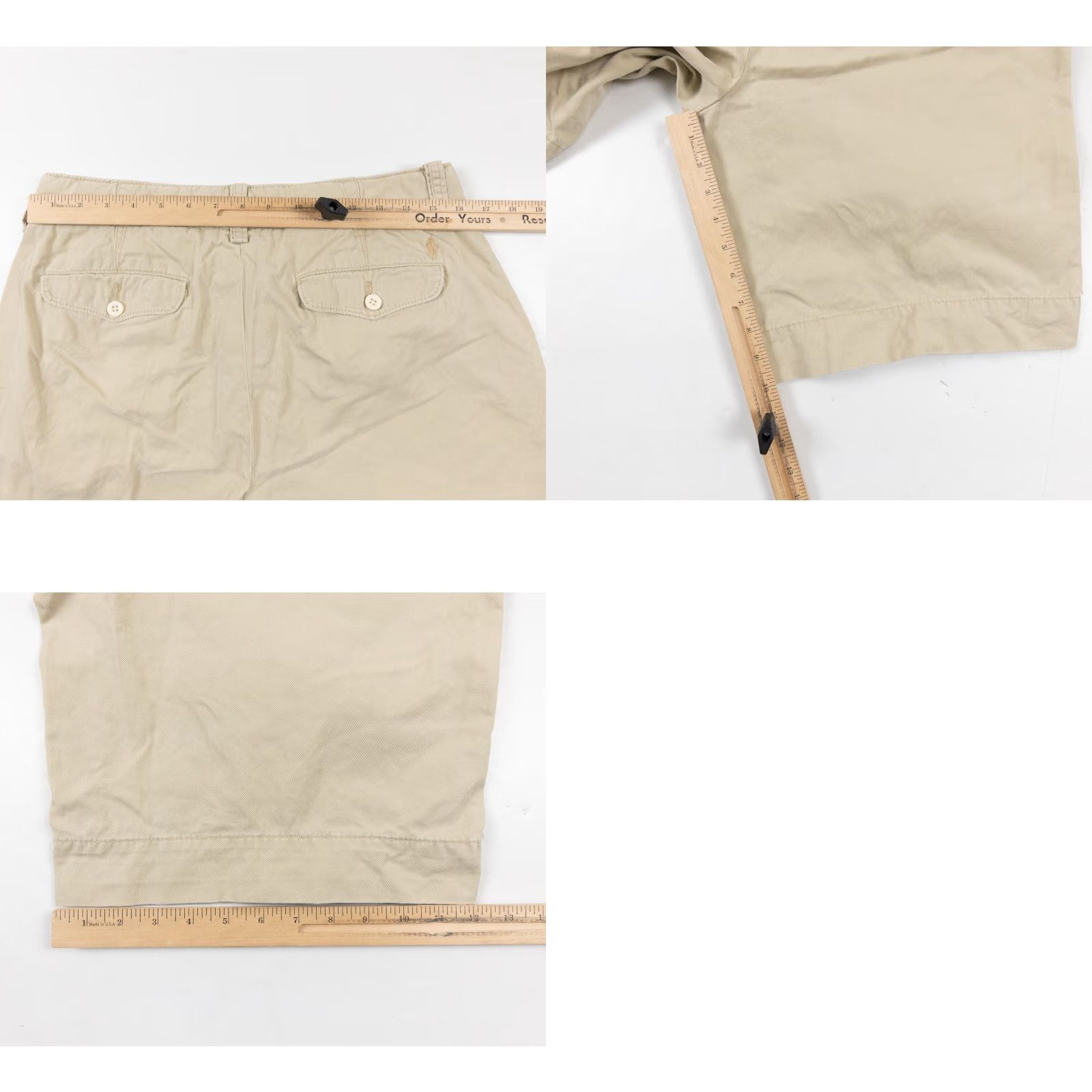 Polo Ralph Lauren Polo Ralph Lauren Chino Shorts Adult 32 Beige Flat Front Casual Regular Fit Mens Size US XS / EU 42 / 0 - 8 Thumbnail