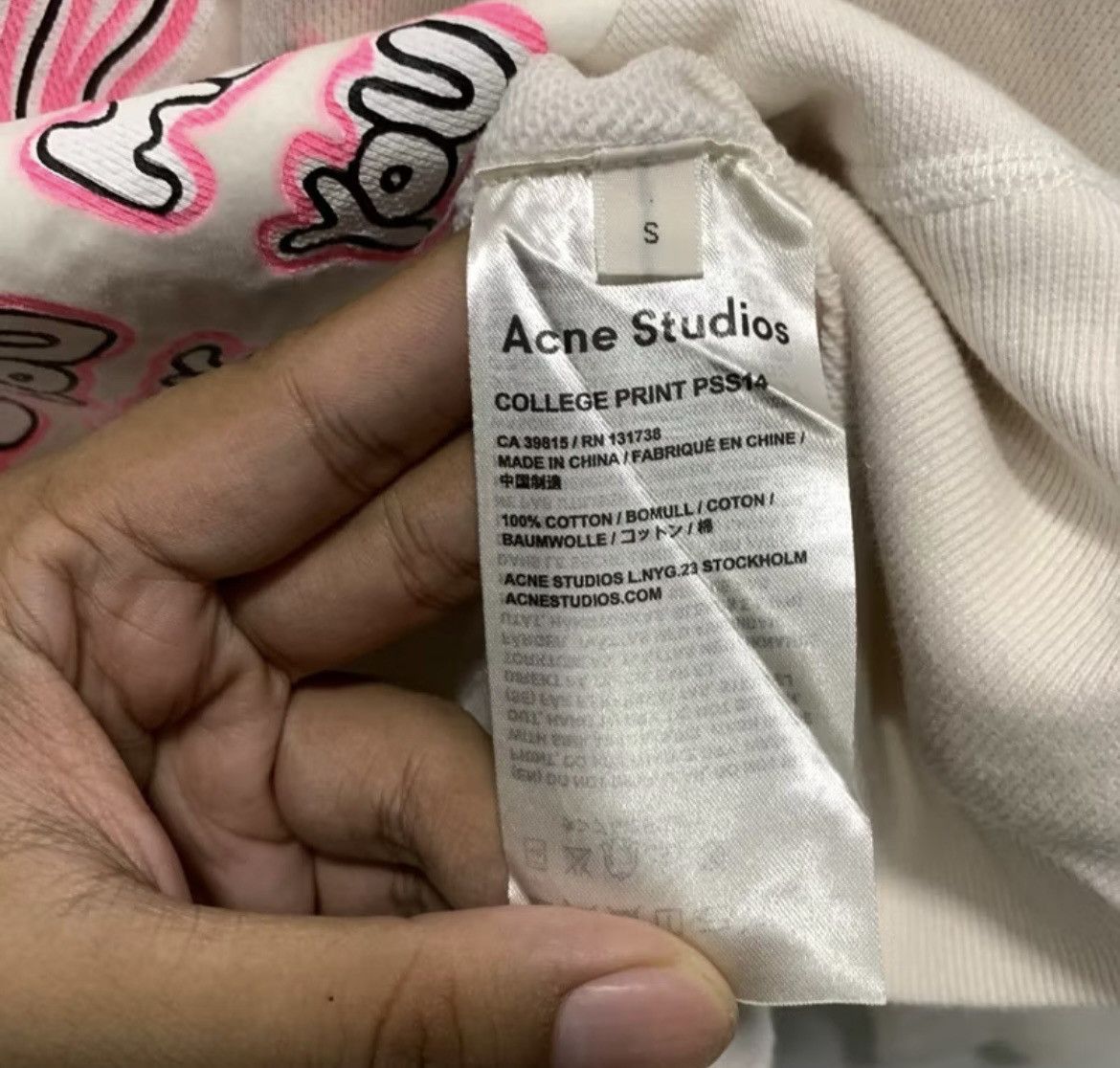 Acne Studios Sweetshirt Acne studios college Size US L / EU 52-54 / 3 - 4 Thumbnail