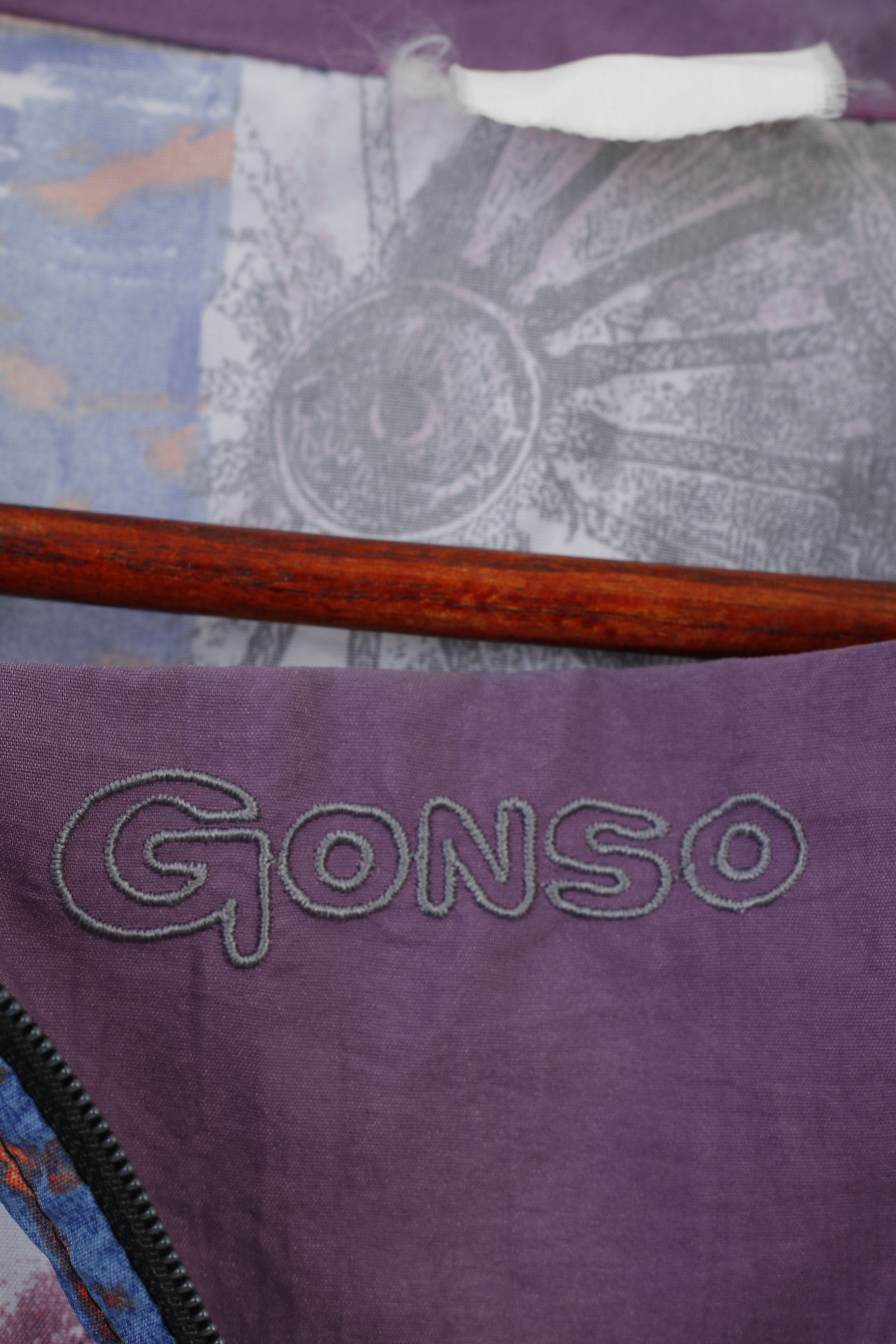 Vintage Gonso Woman XL Jacket Purple Vintage Zip Neck 10548 Size XL / US 12-14 / IT 48-50 - 5 Thumbnail