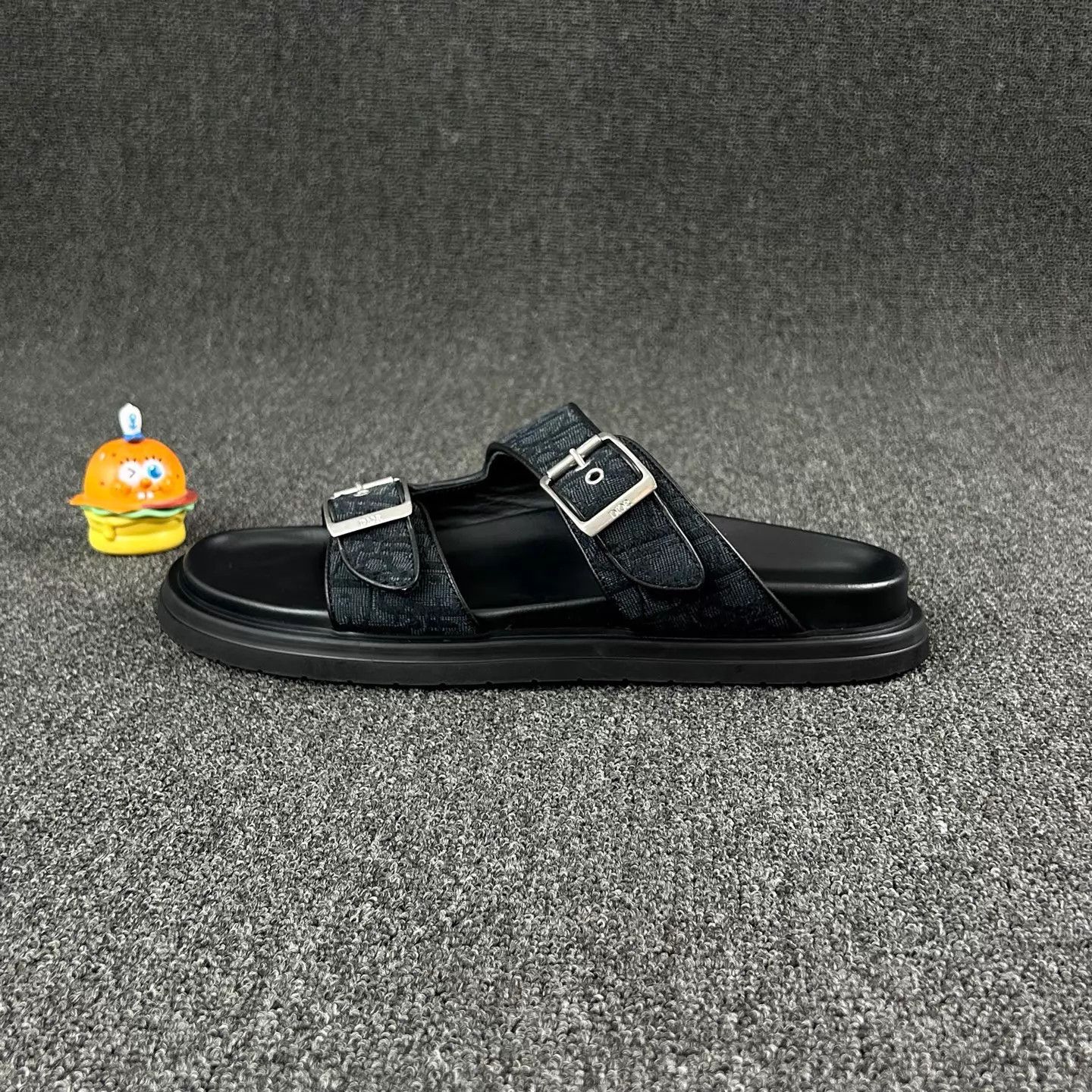 Dior Dior Black Oblique Strap Slippers 43 Size US 10 / EU 43 - 3 Thumbnail