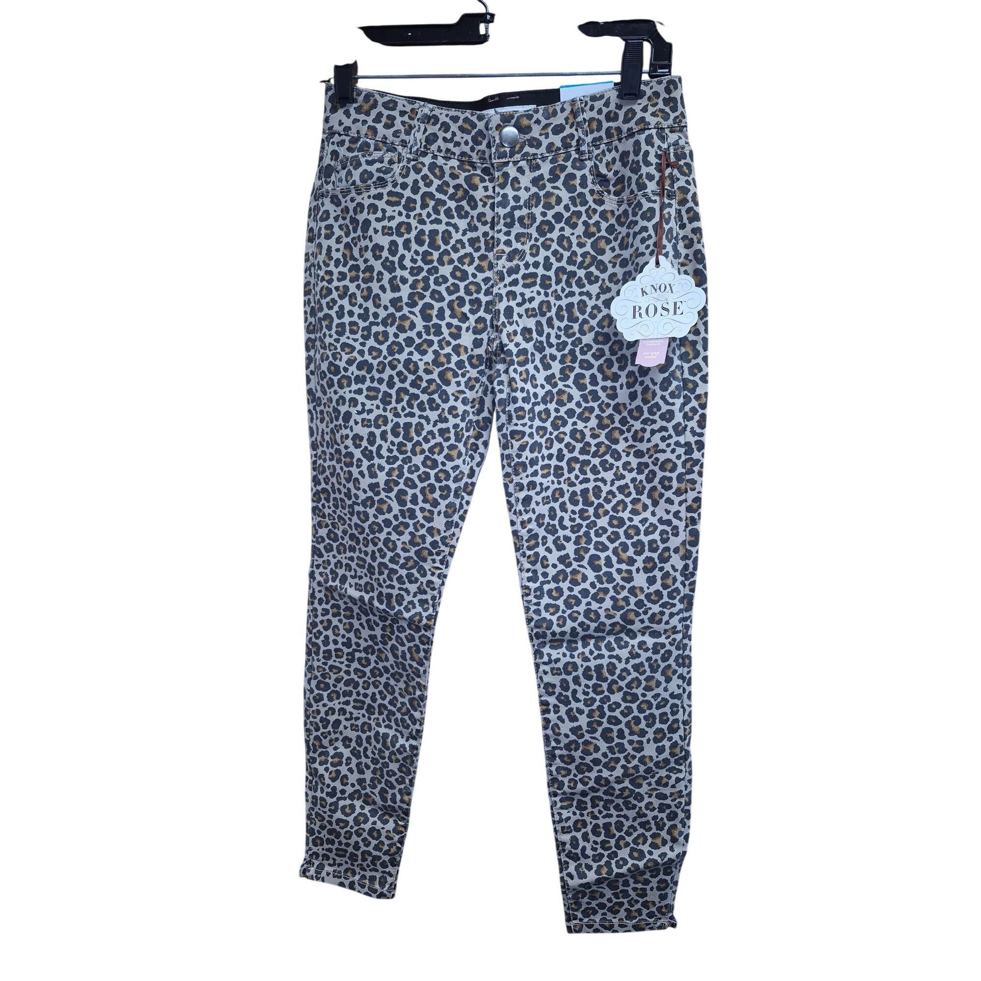 Other Knox Rose Women's Leopard Print Ankle Skinny Pants Size 6, C Size 28" / US 6 / IT 42 - 3 Thumbnail