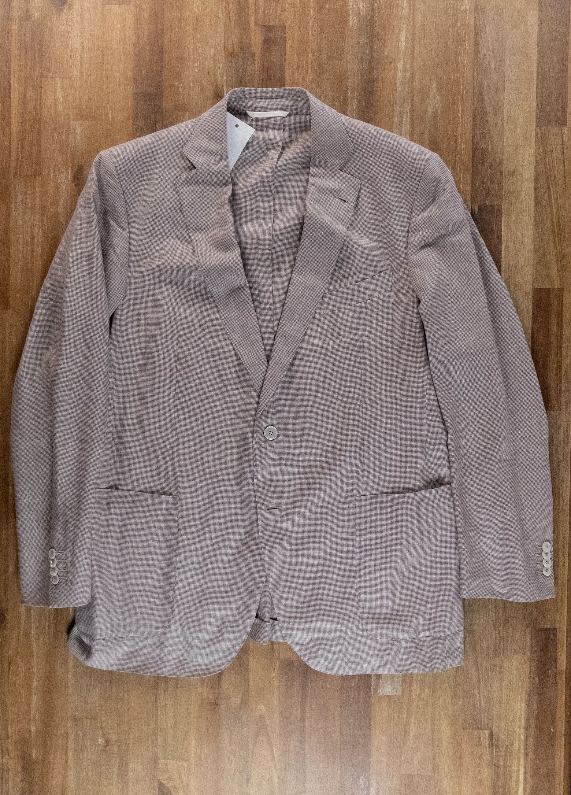 ERMENEGILDO ZEGNA beige linen wool silk sportcoat jacket