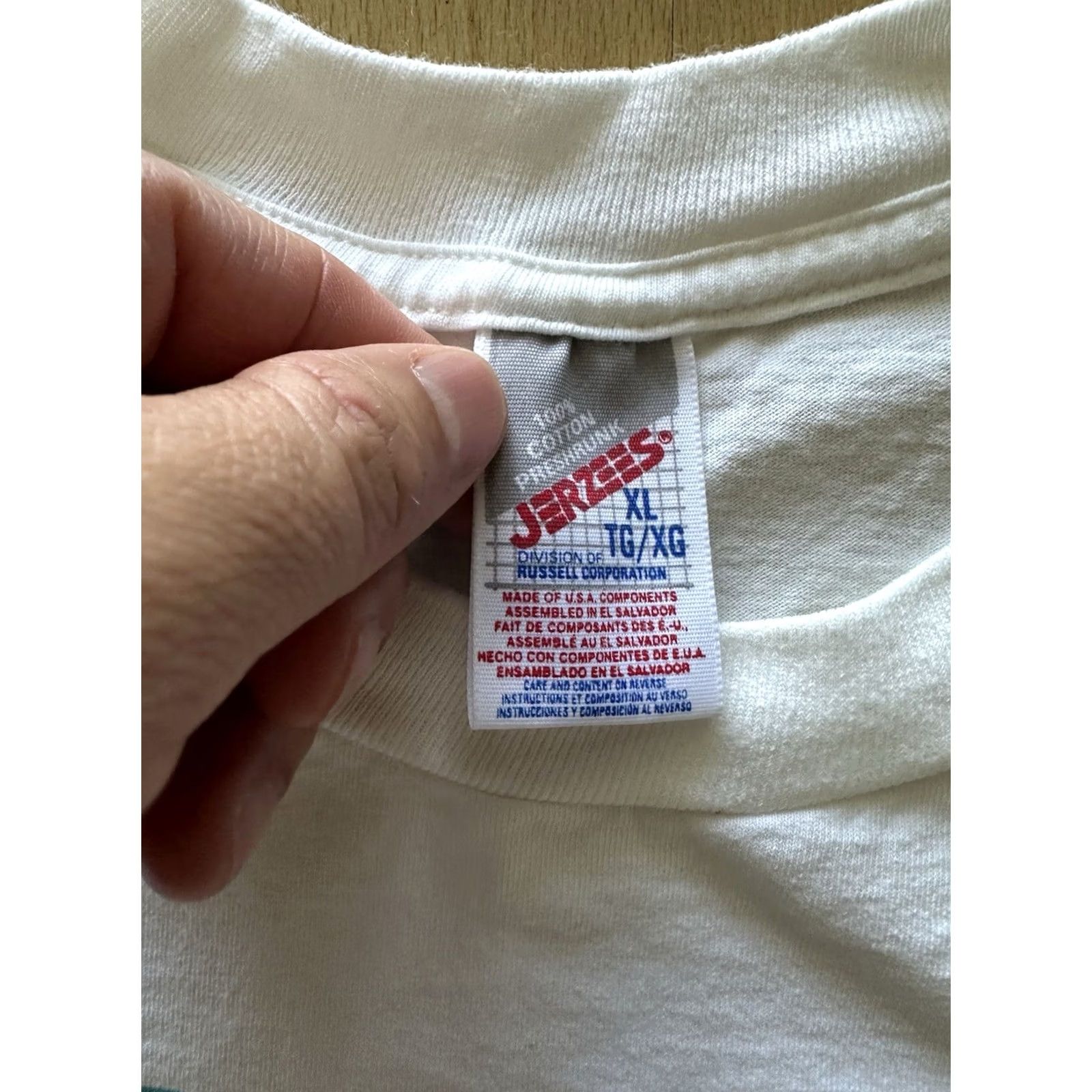 Jerzees VINTAGE 90s Miami Dolphins Shirt NFL Adults JERZEES Tee White Cotton Short Sleeve Crew Neck Logo Graphic Print Size US L / EU 52-54 / 3 - 4 Thumbnail
