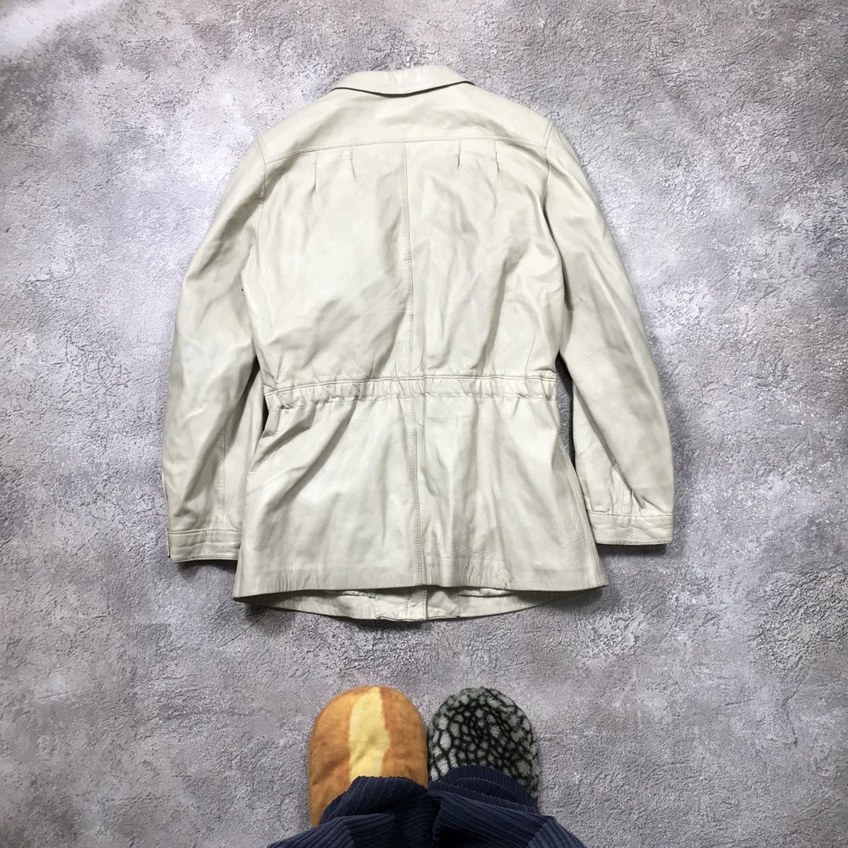 Vintage Vintage 90s Cream Oversized Chore Jacket Workwear Grunge M Size M / US 6-8 / IT 42-44 - 6 Thumbnail