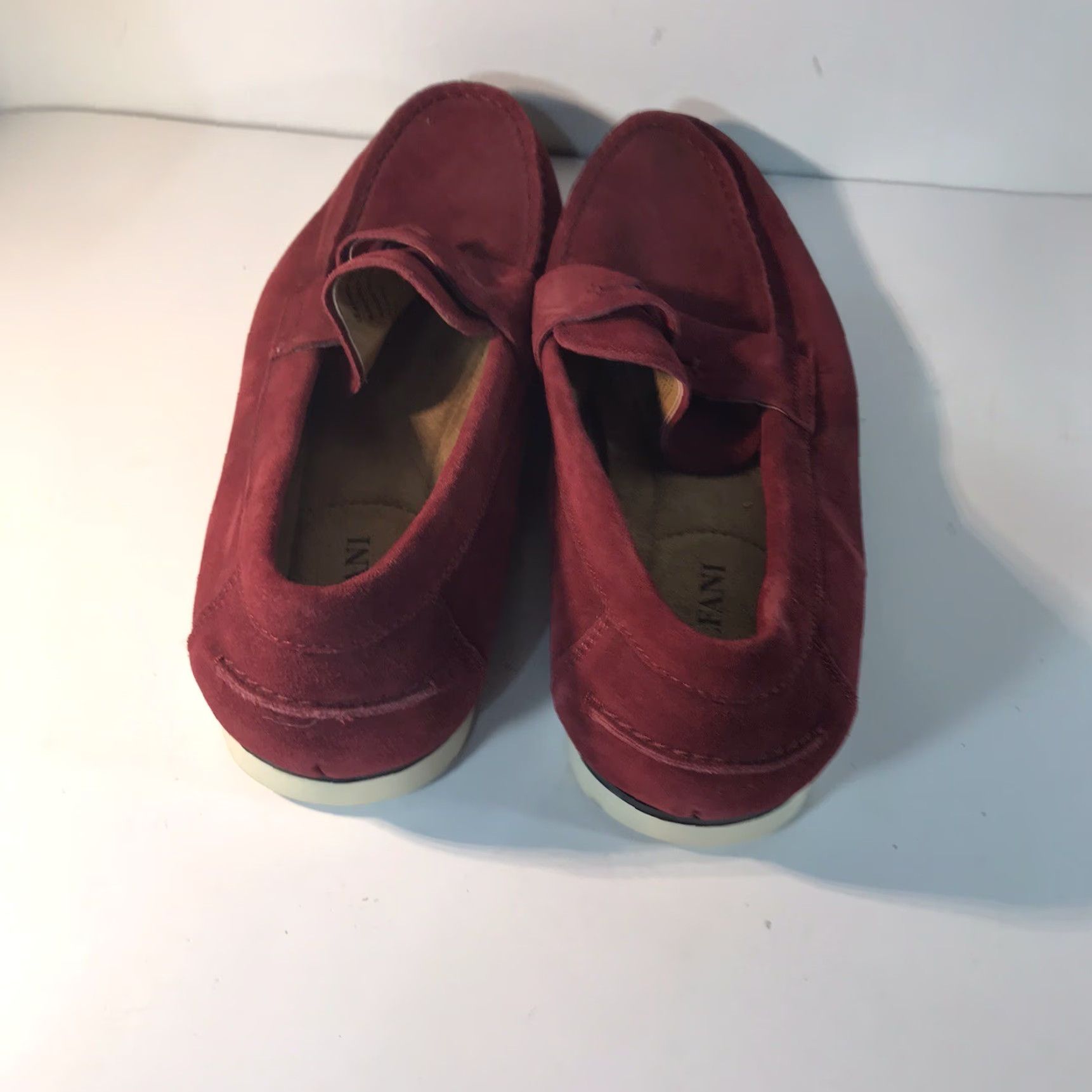 Alfani Alfani Sawyer Mens Red Suede Penny Loafers Size 9M Casual Slip-On Shoes Size US 9 / EU 42 - 3 Thumbnail