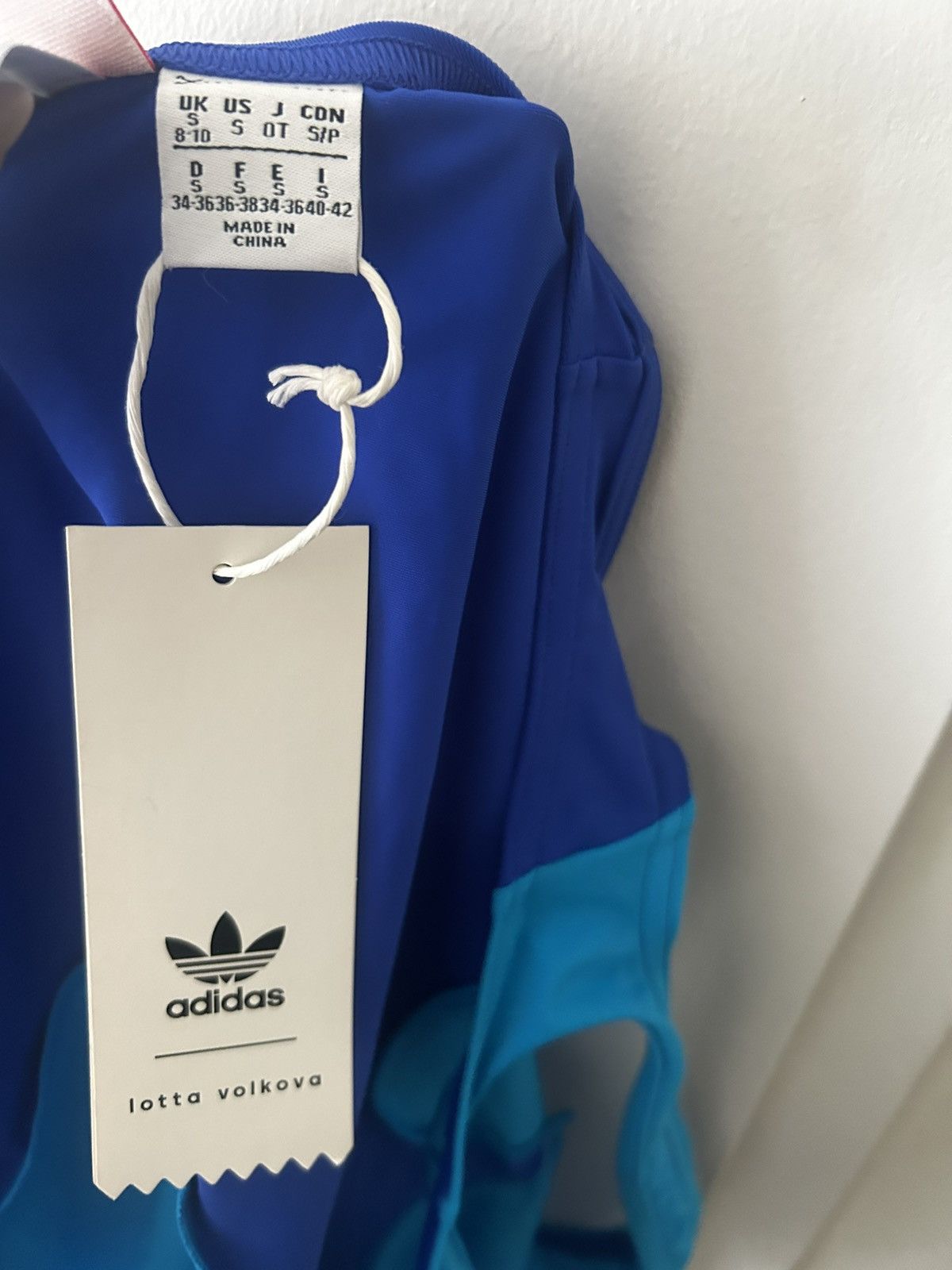 Adidas Adidas x Lotta Volkova blue one-piece swimsuit Size S Size ONE SIZE - 15 Thumbnail