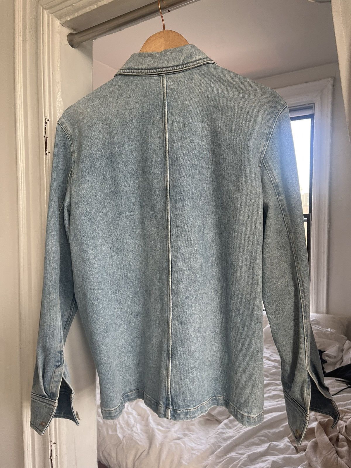 A.P.C. APC Pierre Brodée stonewashed denim jacket, near-mint (SS23) Size US XS / EU 42 / 0 - 4 Thumbnail