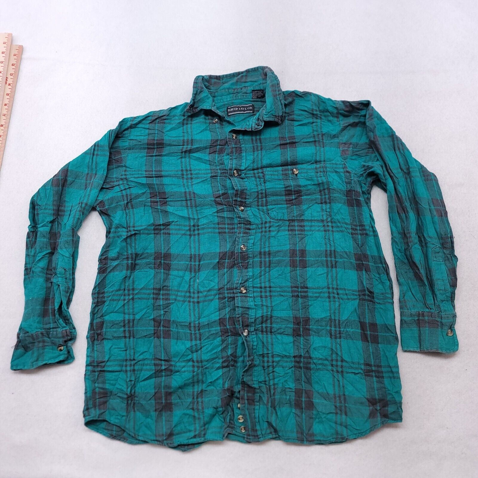 David Taylor David Taylor Tartan Flannel Button Up Shirt Mens Size LT Size US L / EU 52-54 / 3 - 2 Thumbnail