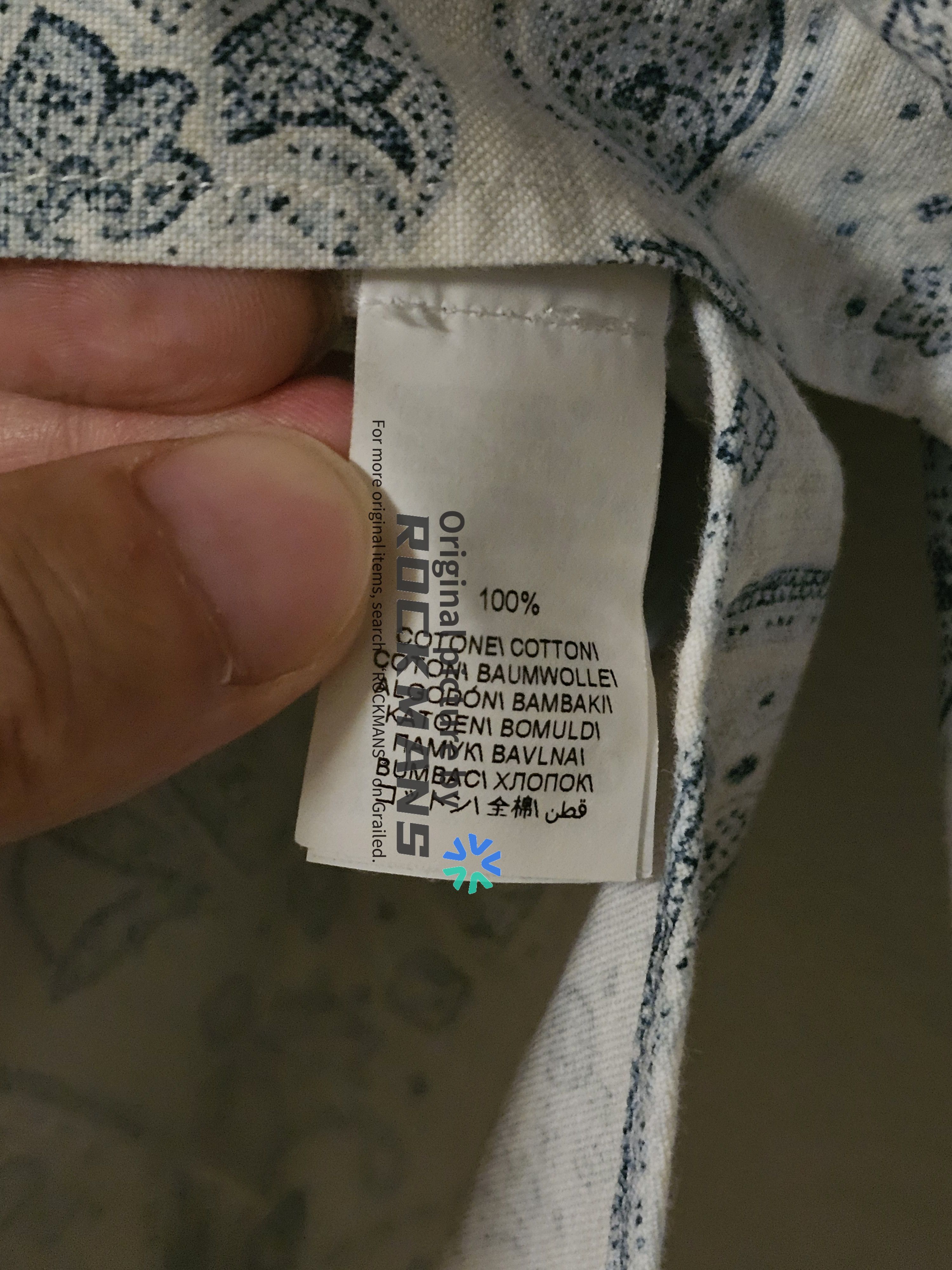 Brunello Cucinelli Brunello Cucinelli Men's Cashew Pattern Shirt Size M Size US M / EU 48-50 / 2 - 6 Thumbnail