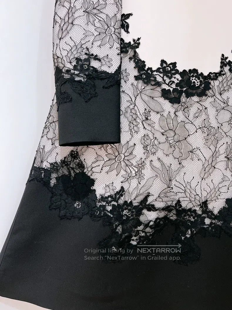 Valentino Valentino Black and white lace dress Size S / US 4 / IT 40 - 4 Thumbnail
