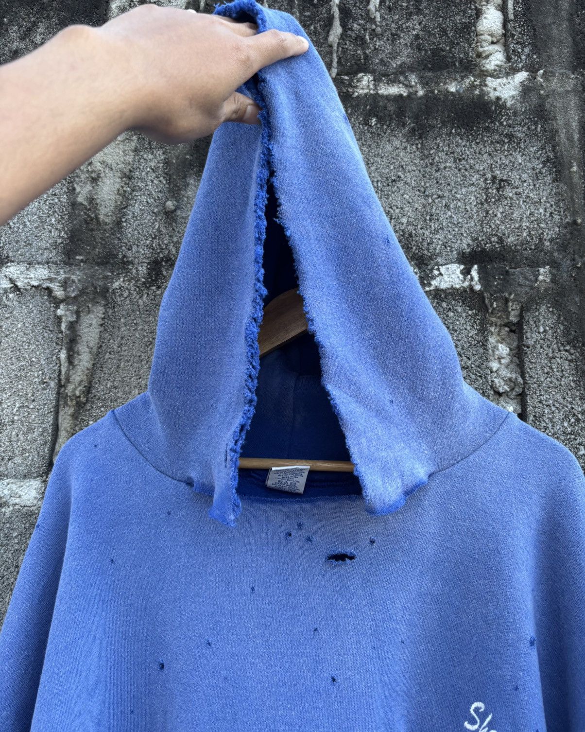 Russell Athletic Thrashed Distressed Hoodie Russell Faded Size US XXL / EU 58 / 5 - 10 Thumbnail